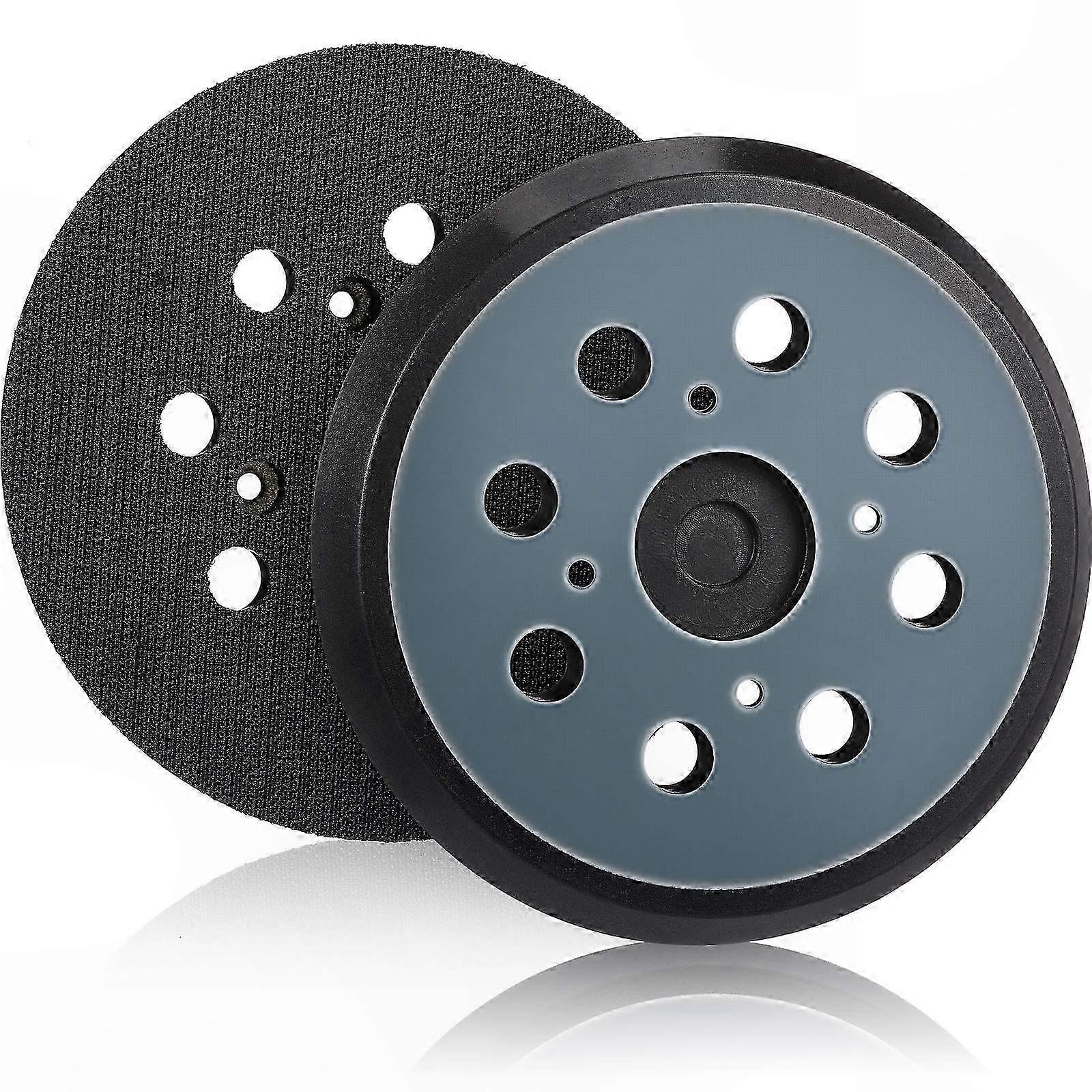 2-Pack 125mm 8-Hole Sanding Pads for Orbital Sanders, Hook and Loop Replacement Pad, Blue