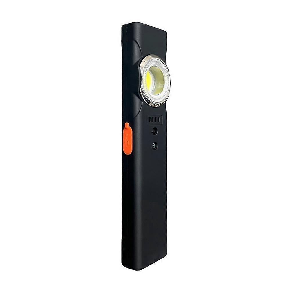 Pocket Rechargeable EDC Flashlight USBC Dual Light Source LED Magnetic Mini Portable Black
