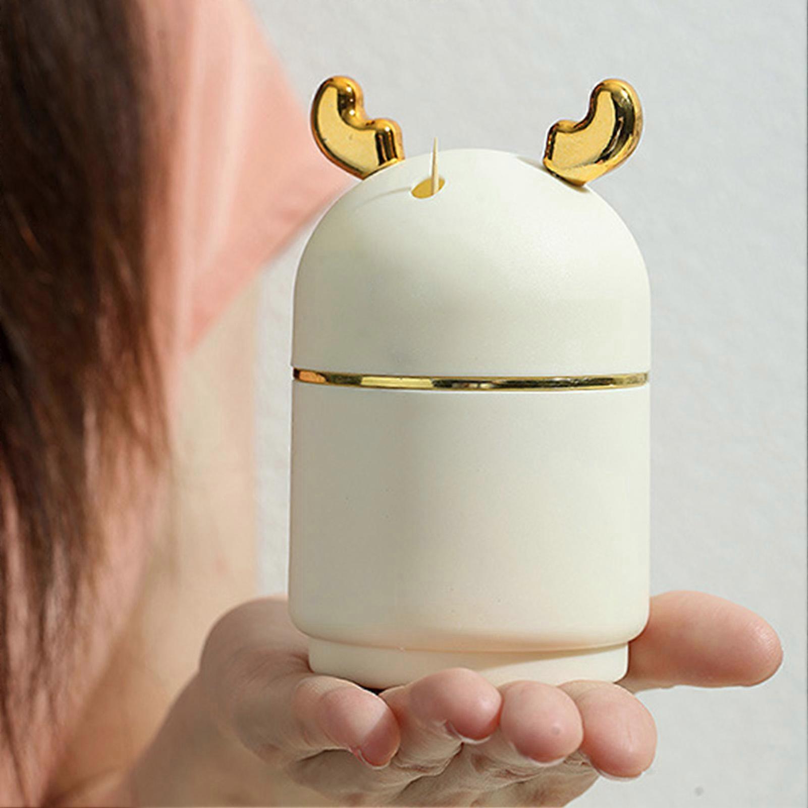 Cute Cartoon Gold Plastic Automatic Retractable Toothpick Holder