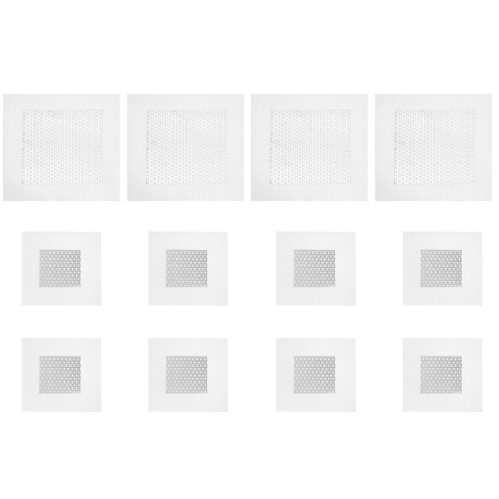 Plasterboard Wall Repair Patch Kit Fiberglass Mesh Patches for Office Building Silver with Self-Adhesive Backing 12Pcs