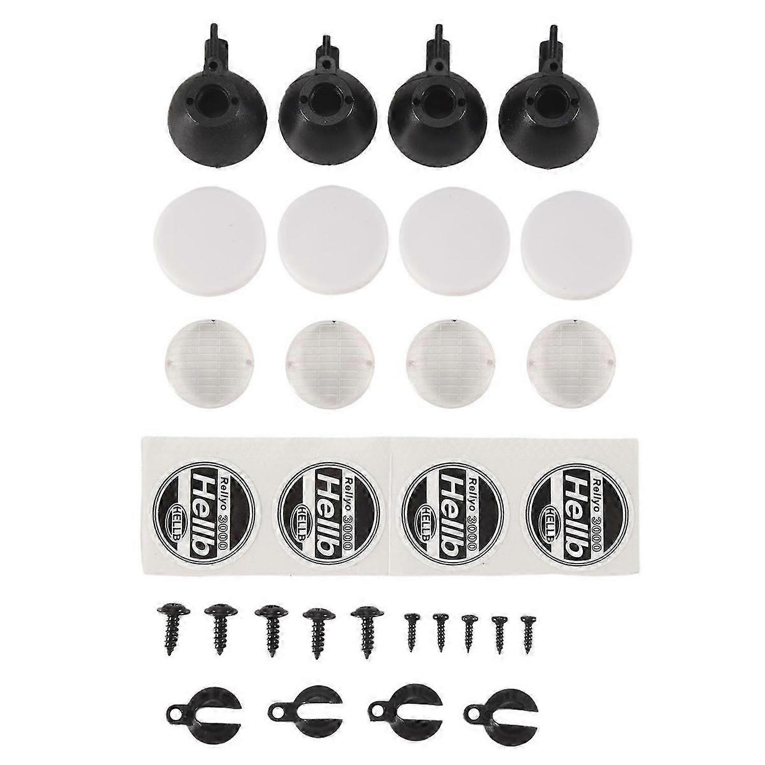 4Pcs Round LED Light Cover for 1:10 SCX10 -4