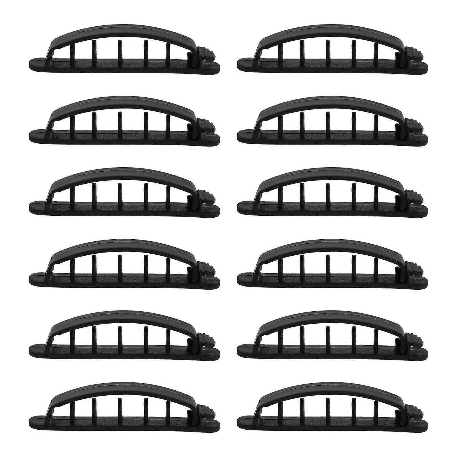 Cable Management Organizers Multi-Functional Solid Wire Holder with 12Pcs Clips