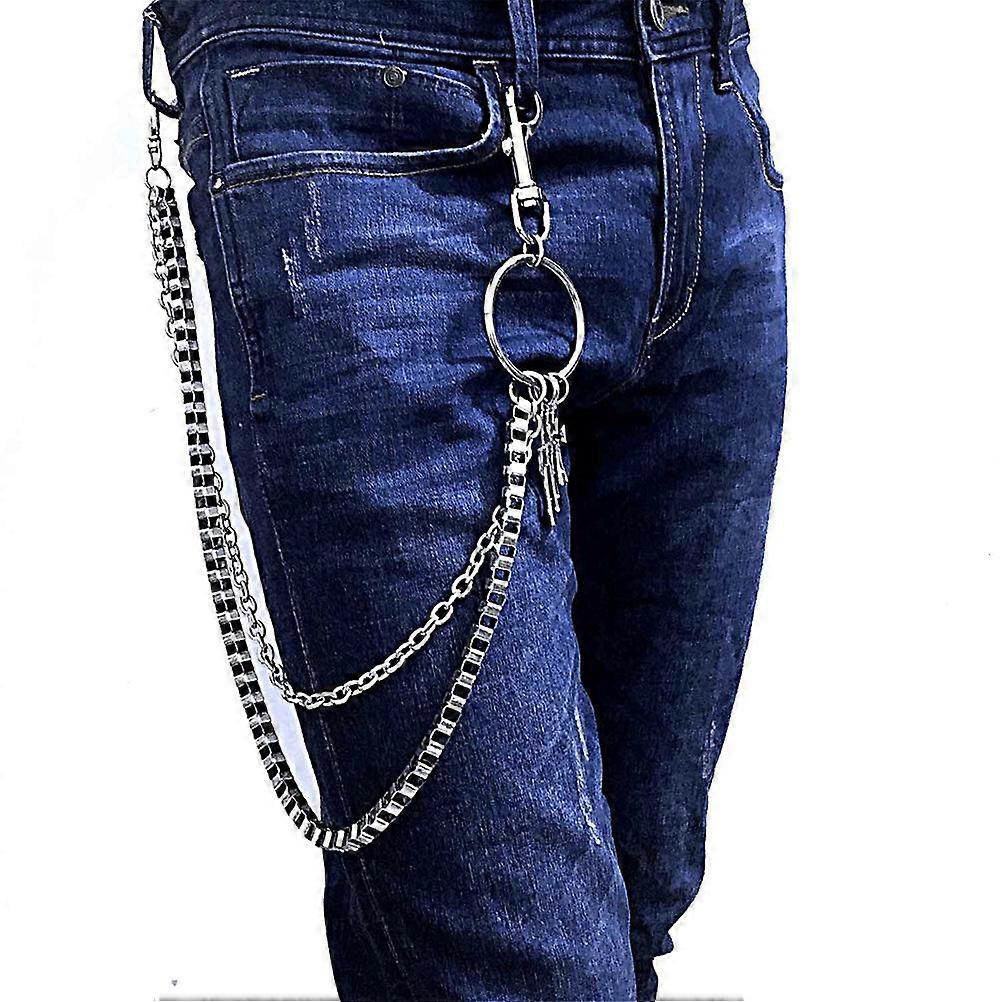 2Pcs Retro Waist Chain for Decoration Shape Pants Chain