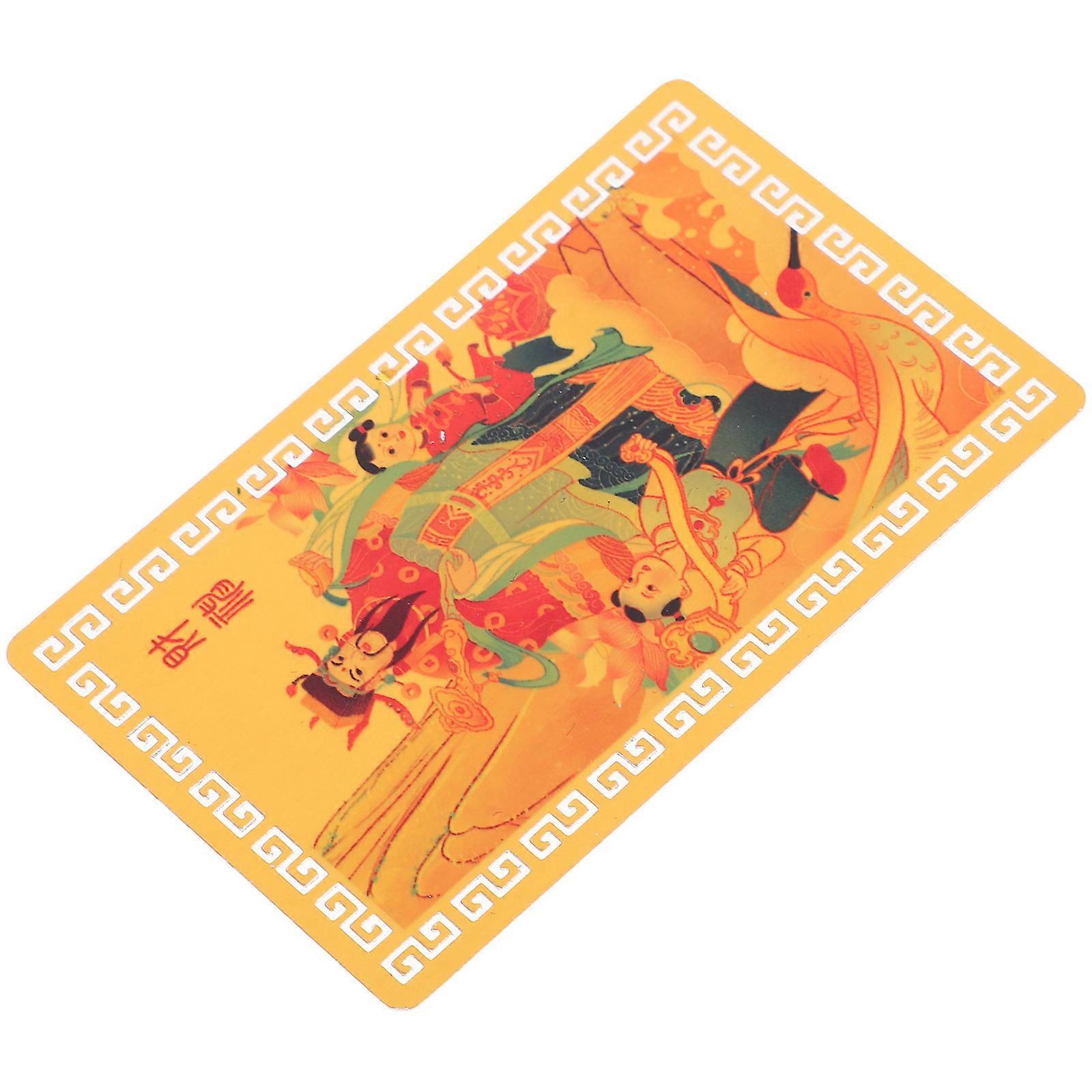 Luck Protection Card Decorative Card Good Fortune Weddings 8.50X5.40X0.01cm Chinese Style 1Pack