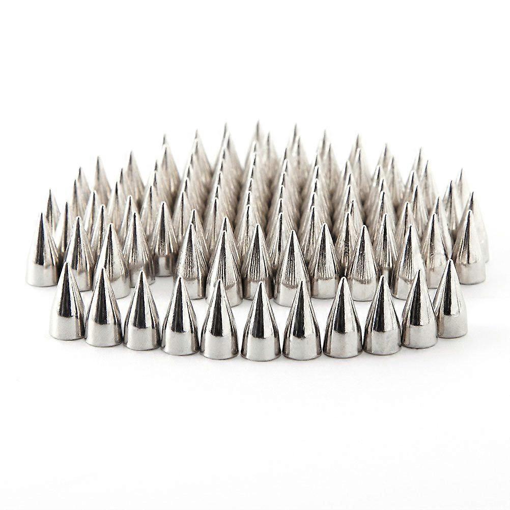 Metal Cone Rivets Studs for DIY Home Use 100Pcs Silver Set