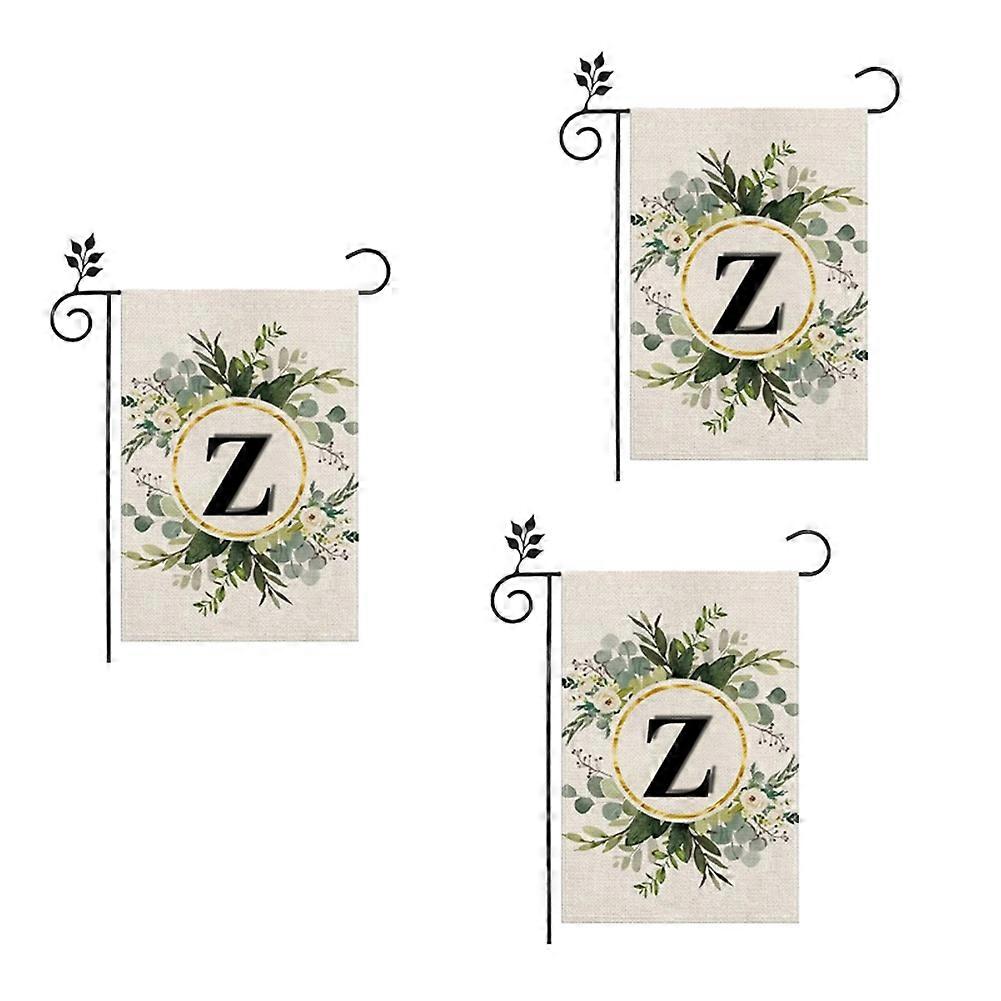 Z Linen Garden Flag Double Layer Double Sided Letters