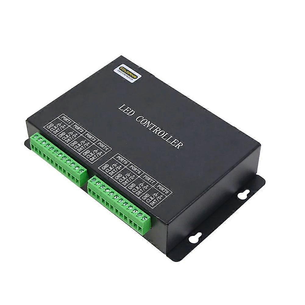 H801RC Artnet LED Pixel Controller, zu SPI 5440 Pixels Controller 8192 Pixels 8Ports Salve Work mit Computernetzwerk (EU)