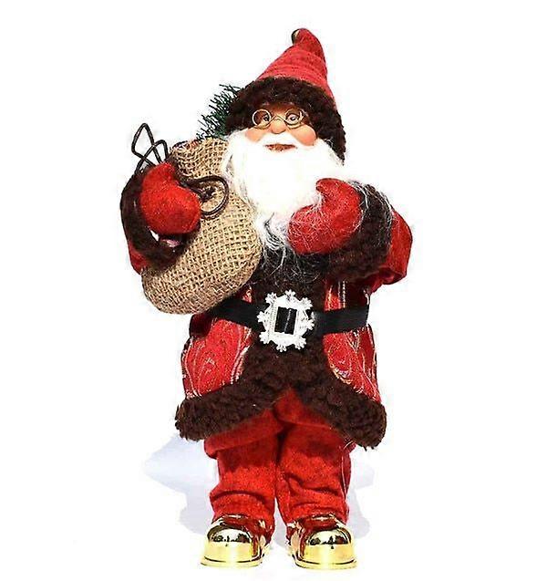 30 cm høy julenissedukke