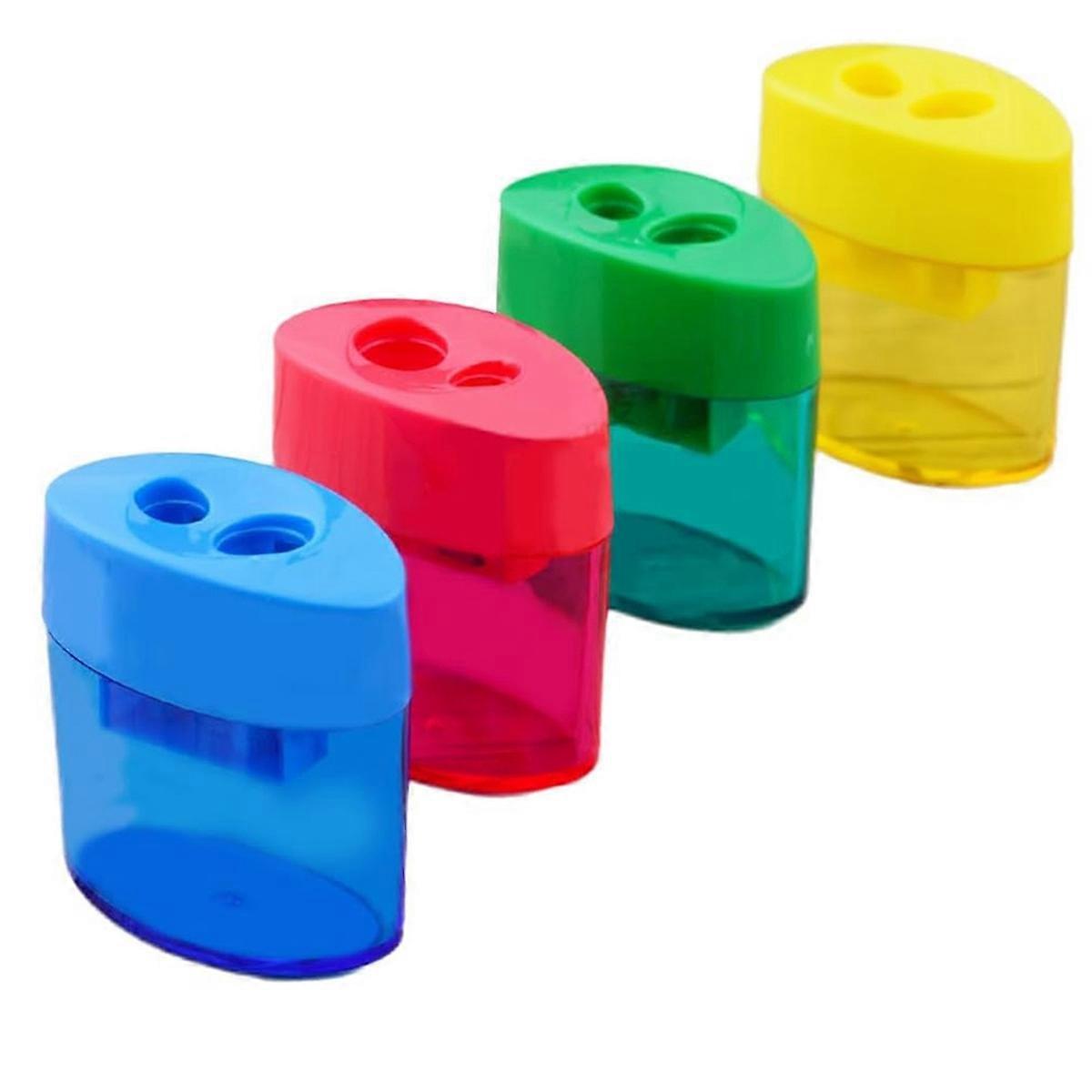 Pencil Sharpeners with Lid Dual Holes Compact Handheld