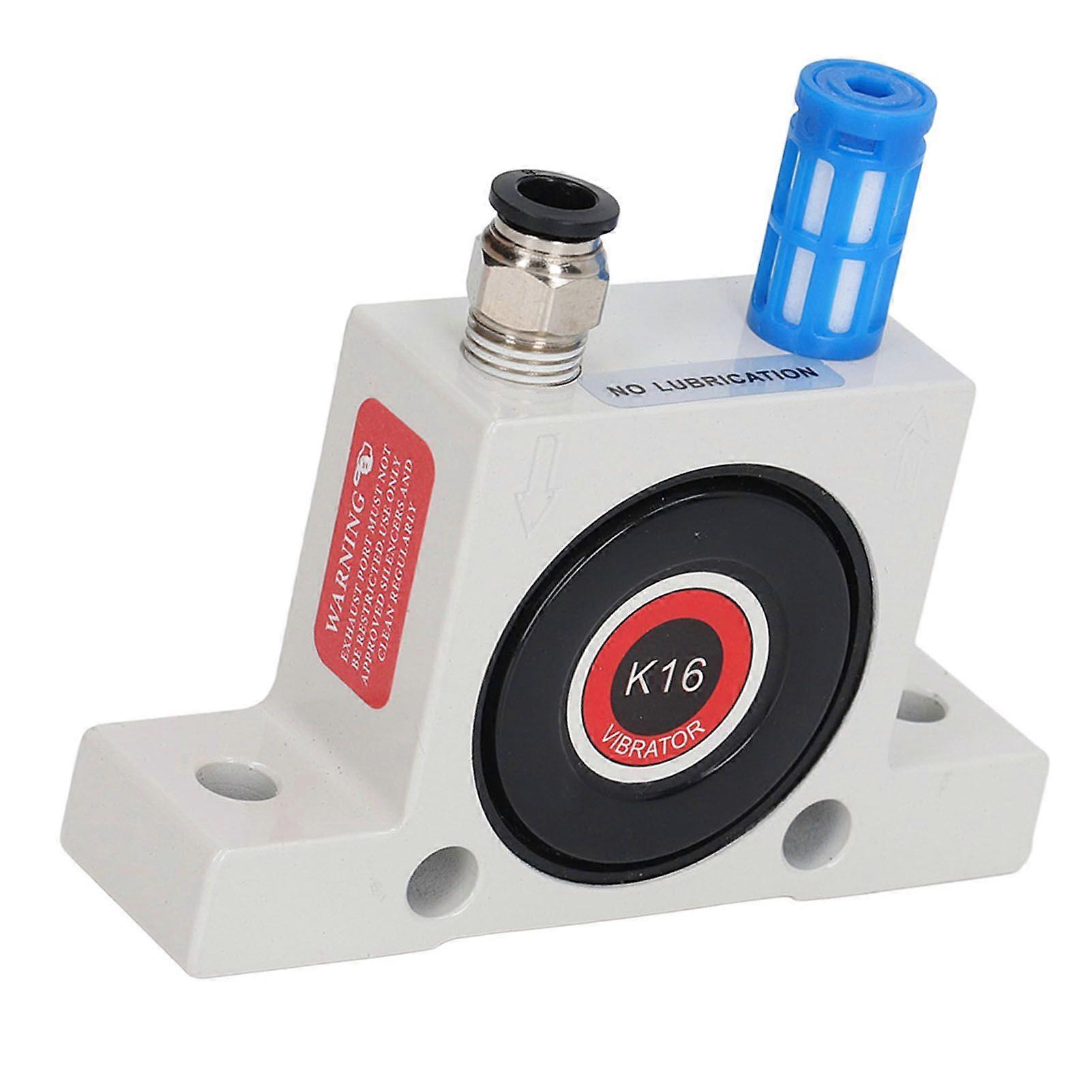 Pneumatic Vibrator G1/4in Air Turbine Industrial Type Ball Oscillator K16 with Silencer Connector