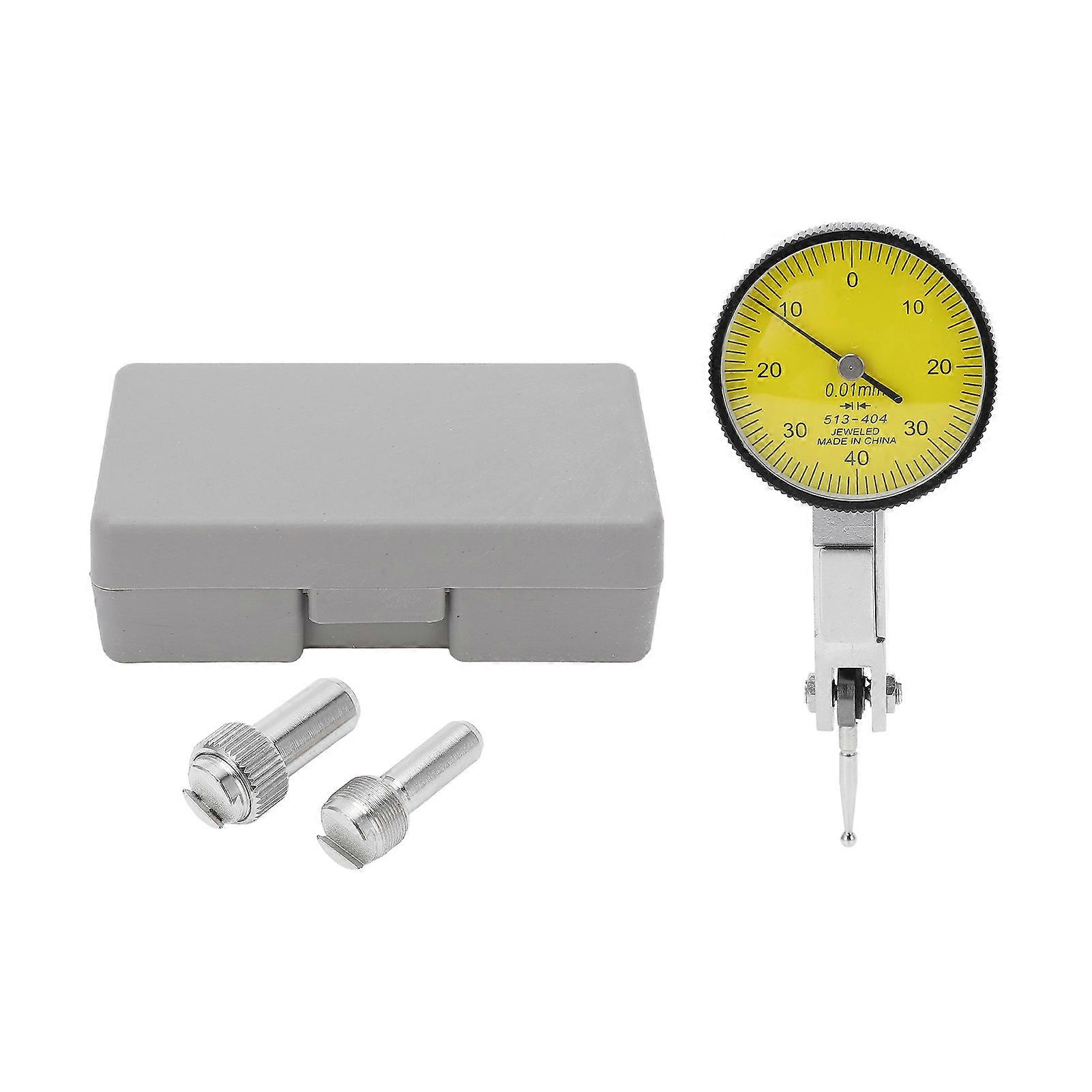 Indicateur de test à cadran 0 mm 40 mm 0 mm Plage 0,01 mm Précision Indicateur de test à cadran jaune précis