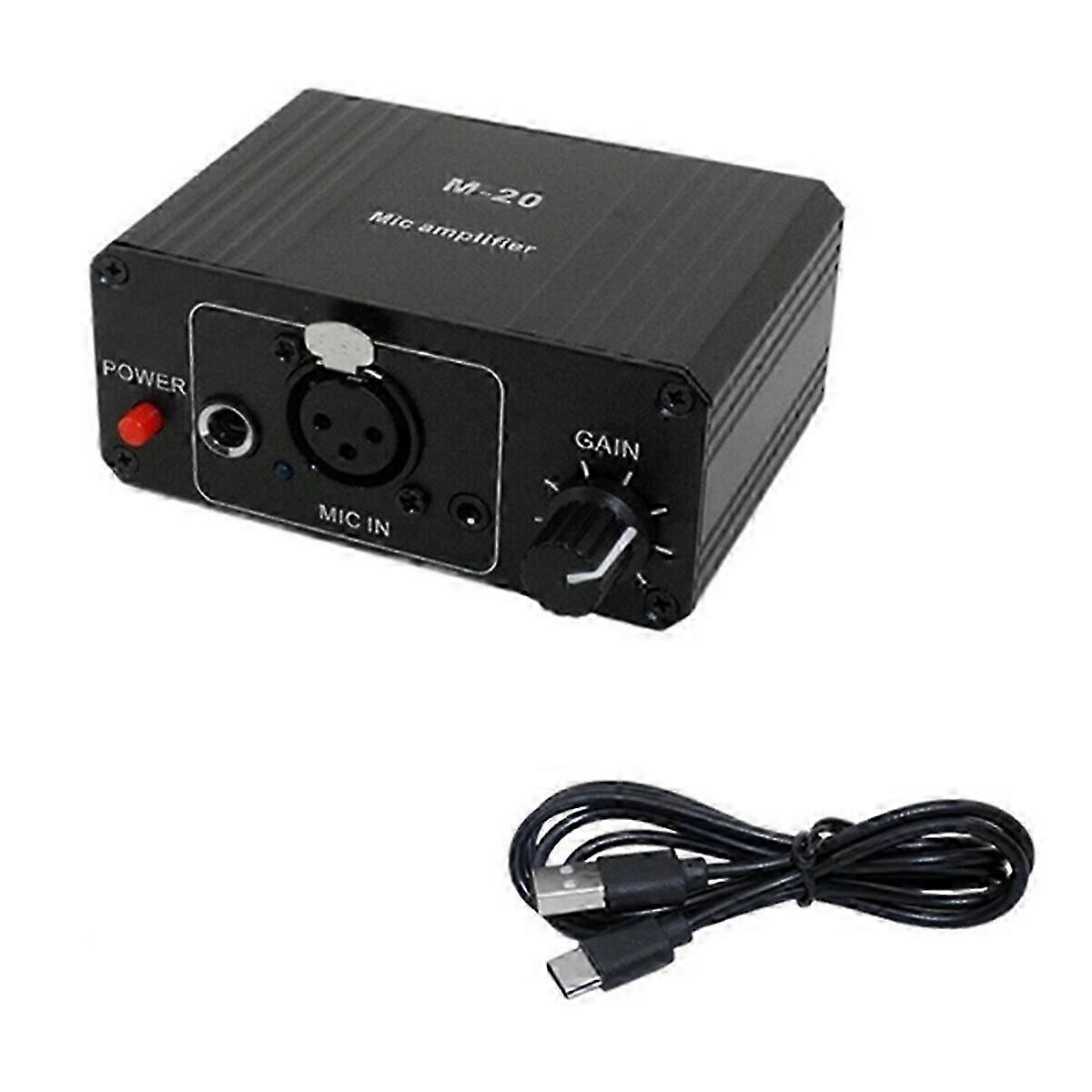 Mikrofon dynamiczny Wzmacniacz mikrofonowy pojemnościowy M-20 Audio 48V Phantom Power Charging do Live Soun