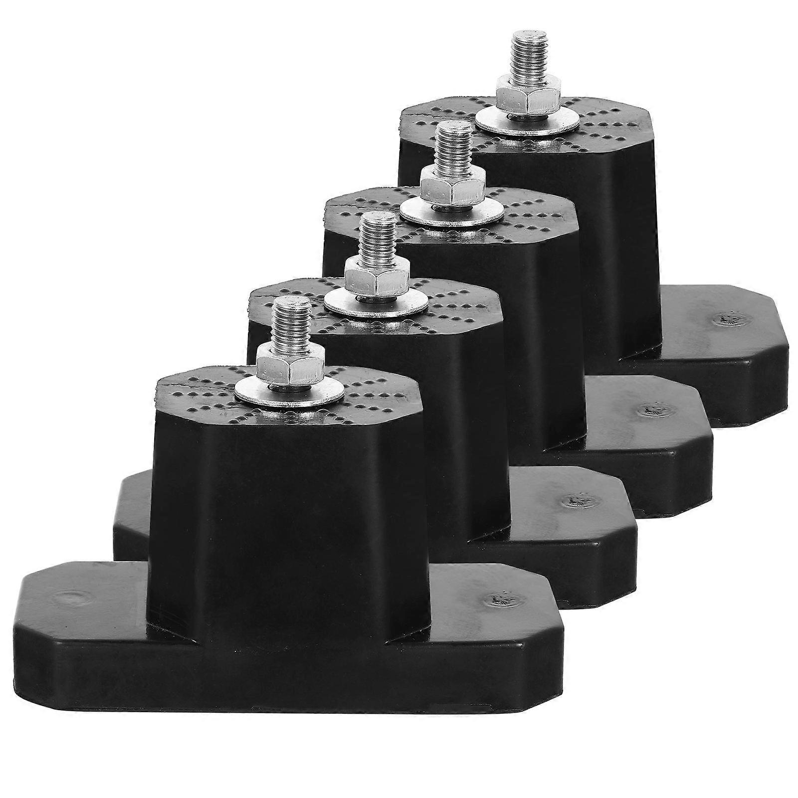 Black Rubber Shock Absorbing Pad for Air Conditioner 8Pcs Pack