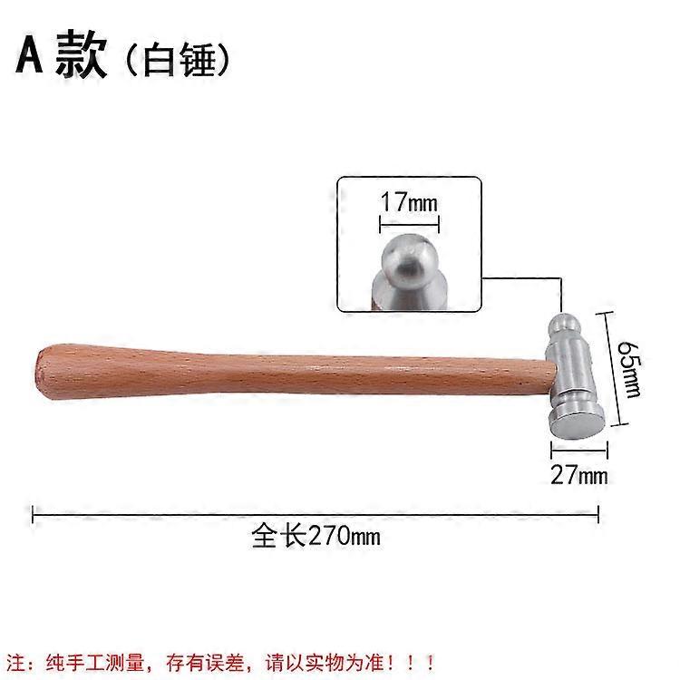Handle Round Head Hammer Household Beating Solid Wood Iron Flat Head Hammer Handmade Decoration Tool Hammer