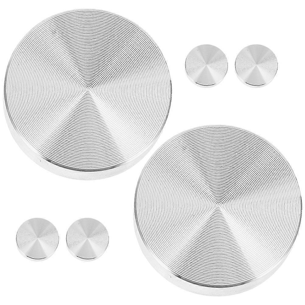 Smooth Surface Aluminum Disc Thickened Furniture Hardware Portable Lightweight Easy to Install for Glass Table 6Pcs