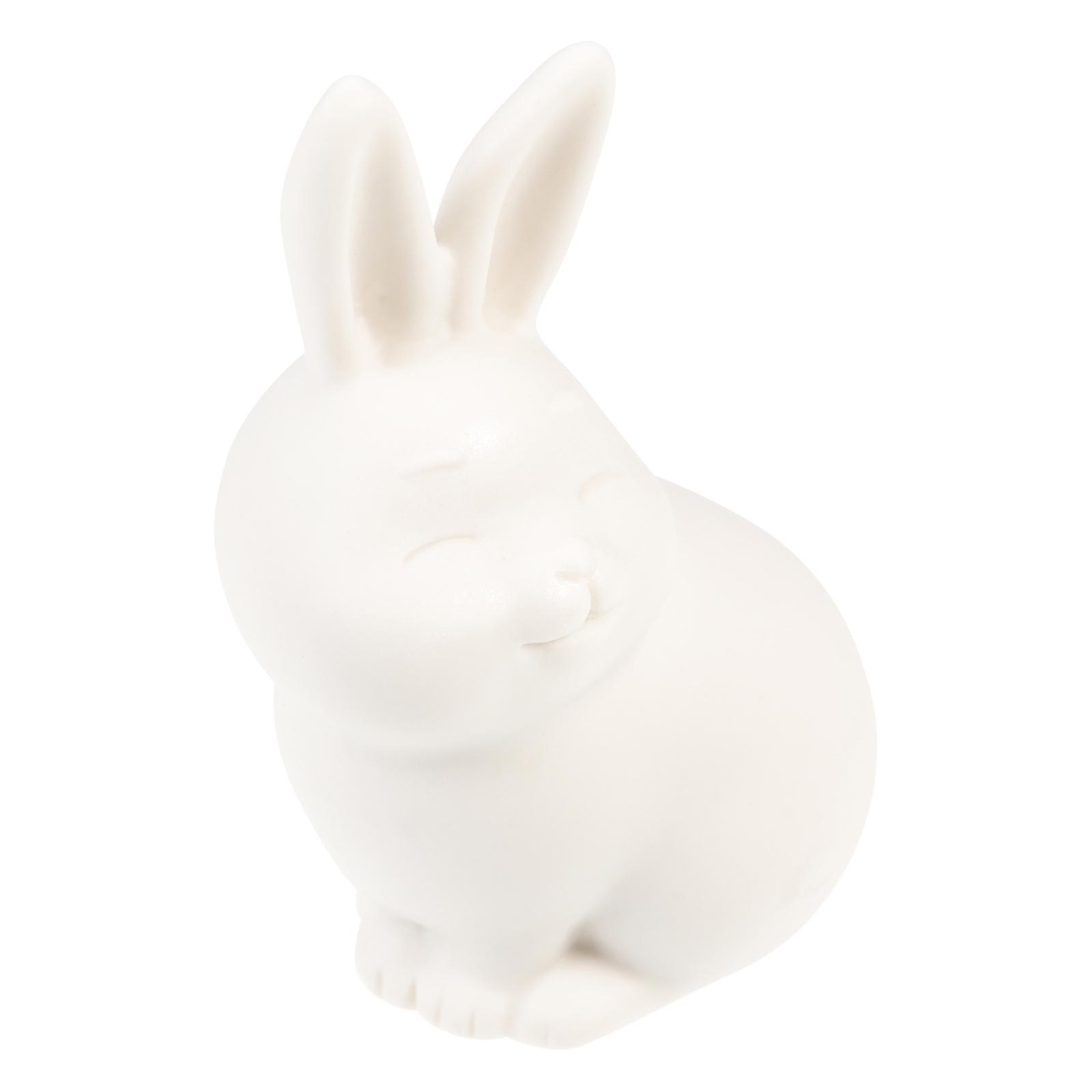 Bunny Modelling Ornament 2Pcs Ceramic Rabbit Decor Suitable For Indoor And Outdoor Use With White Color And Unique Rabbit Shape