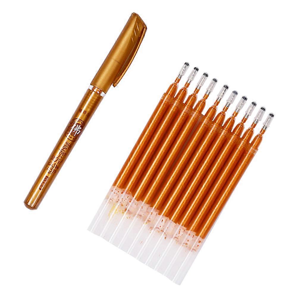 Glitter Pen Refills for Writing 2Sets of Golden Copying Refills