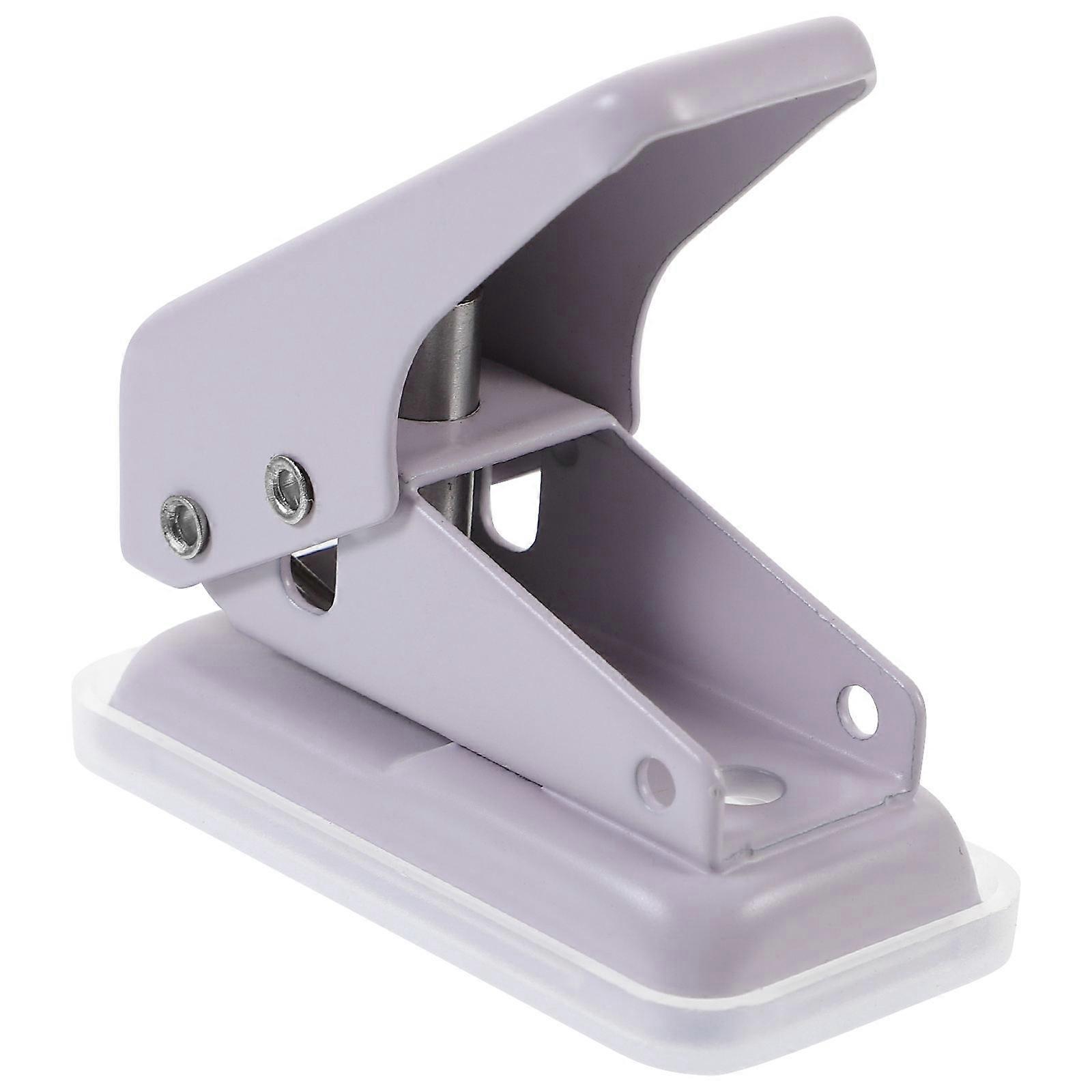 Loose Leaf Hole Puncher Manual Single Hole Punch for Office 3Pcs Lavender
