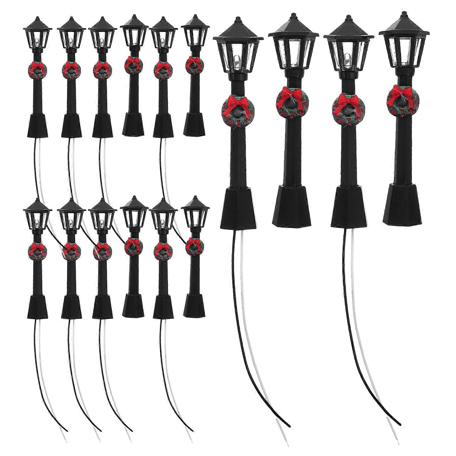 Miniature Street Lamp Simulation LED Lights for Decoration 60Pcs