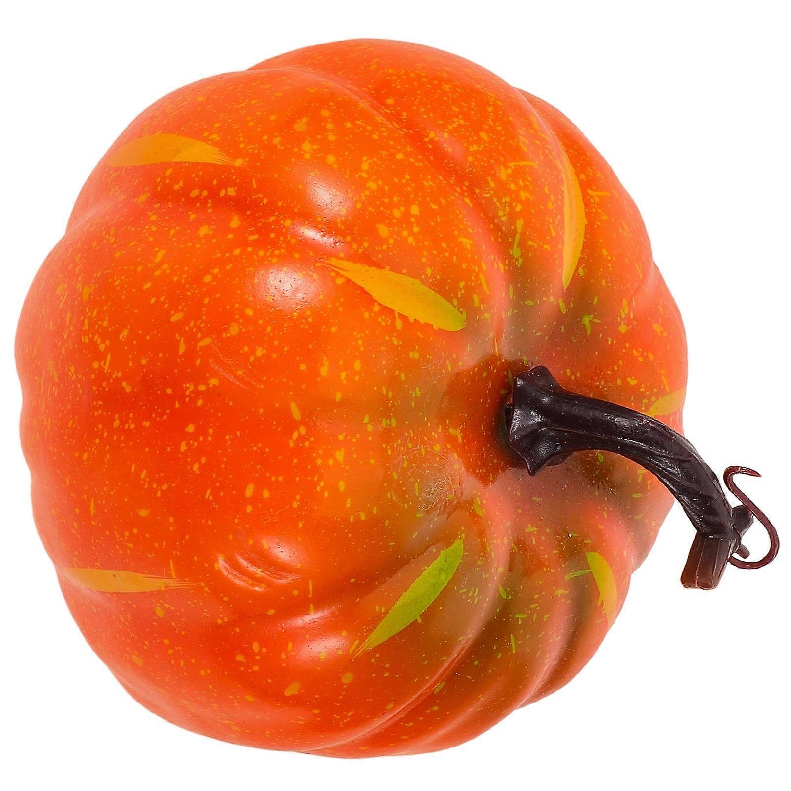 Simulation Pumpkin Decor For Harvest Party Centerpiece In Orange Color Made Of Foam Material 4Pcs
