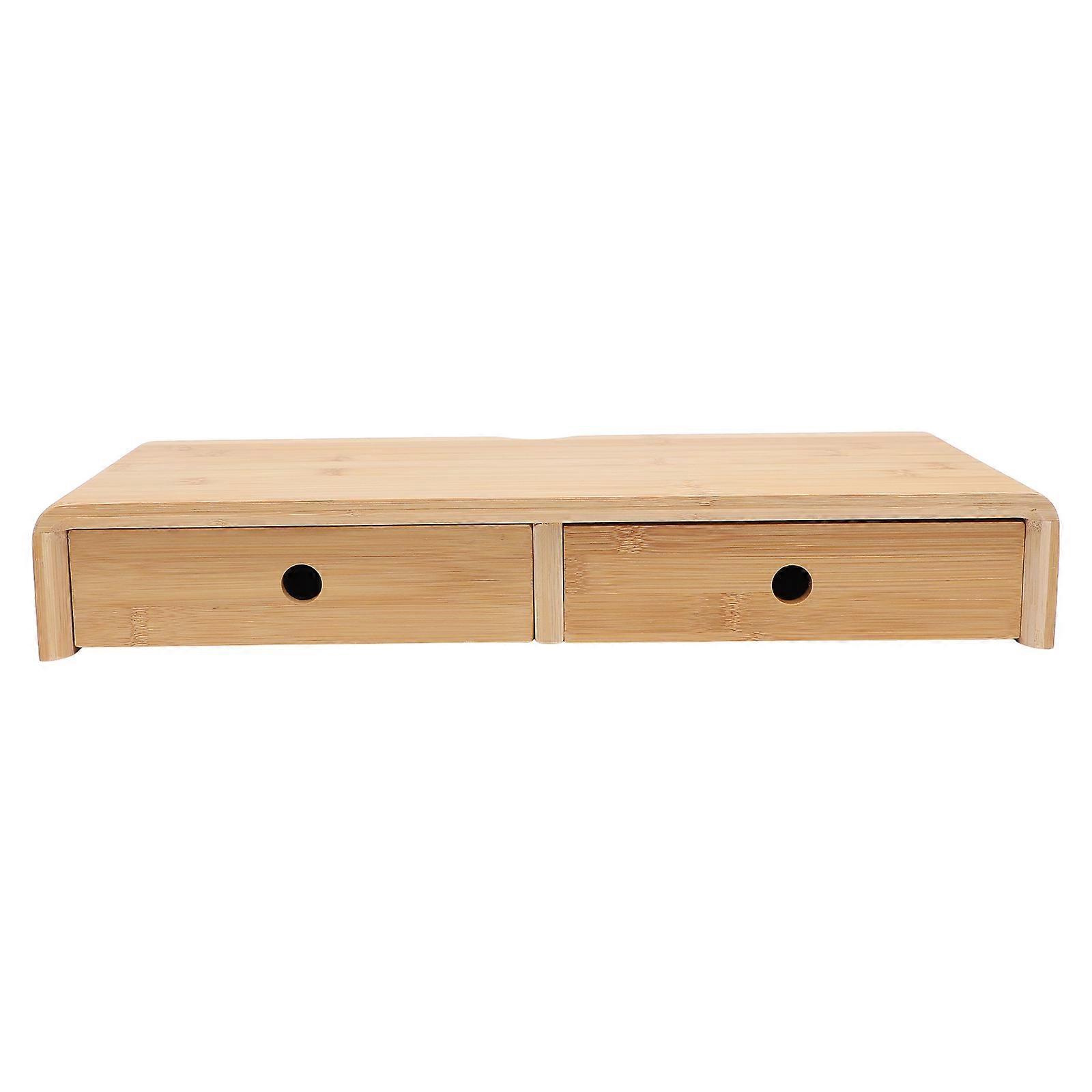 Rectangular Monitor Stand Riser For Home Use With Practical Storage Features 1Pack