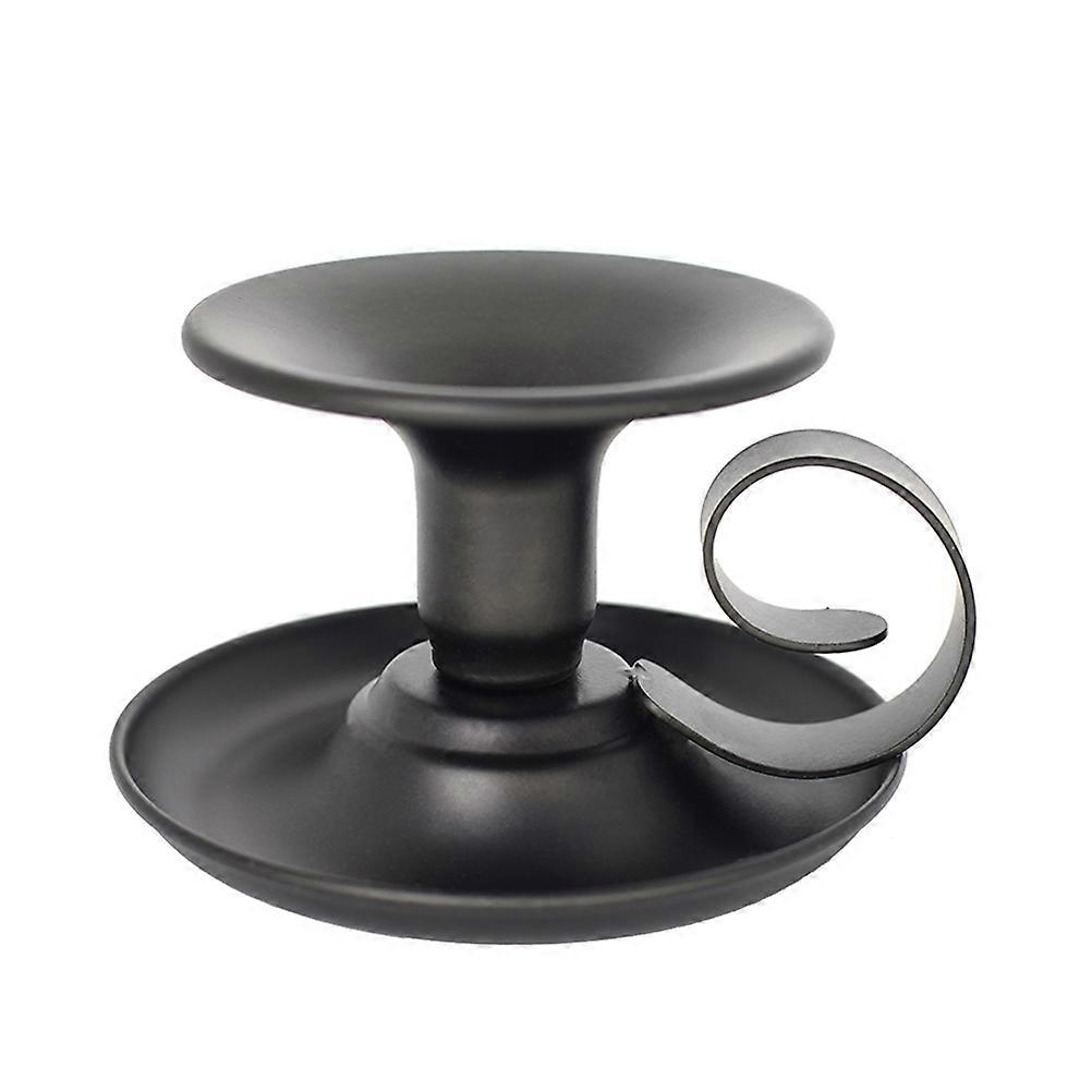 Candle Holder Tea Cup Type Iron Candlestick for Home Use 2Pcs