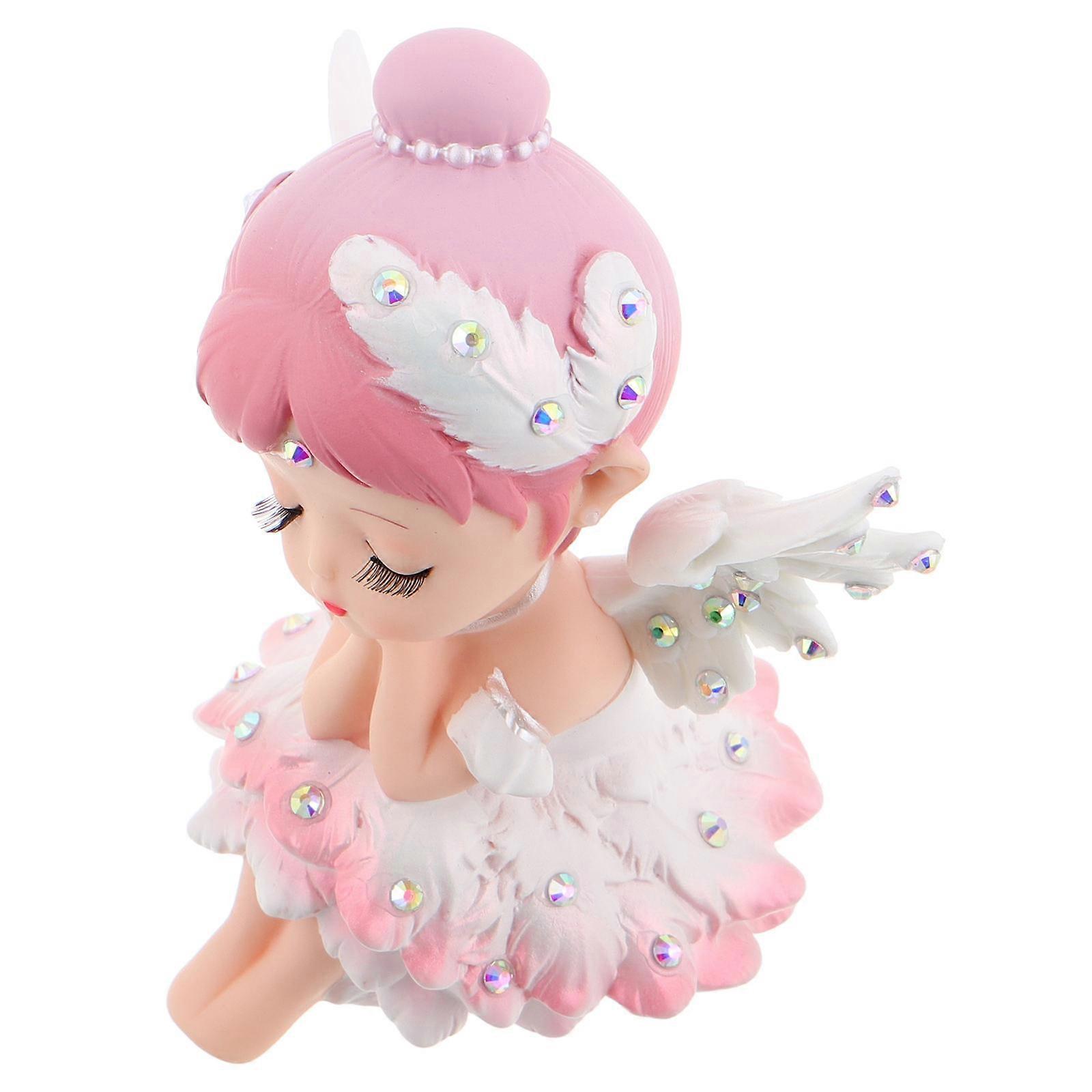 5Pcs Ballet Girl Statue for Car Dashboard Decoration with Multi Color Resin
