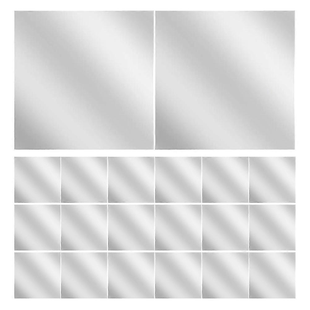 Self Adhesive Mirror Sheets Acrylic Small Mirror Crafts for DIY 100Pcs