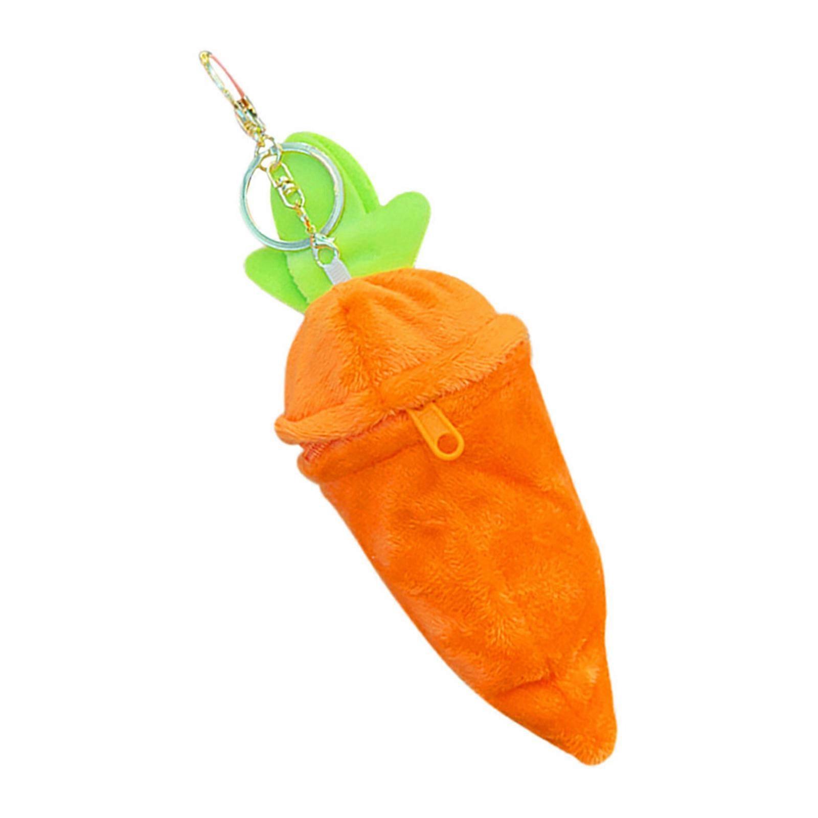 Stuffed Bunny Keychain Plush Rabbit Carrot Pendant for Decor 2Pcs
