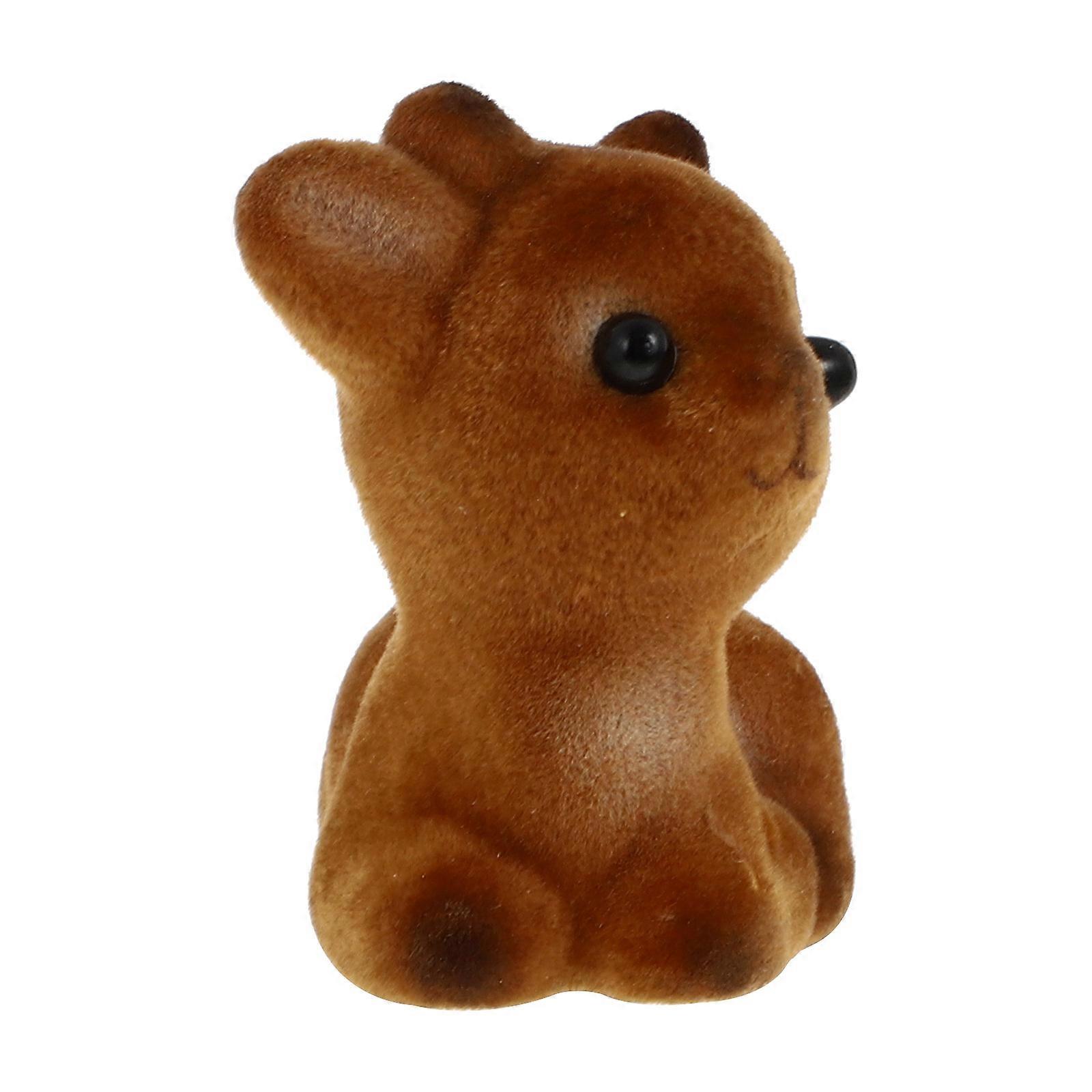 Brown Resin Fawn Figurines for Display 2Pcs Cartoon Desktop Adornment