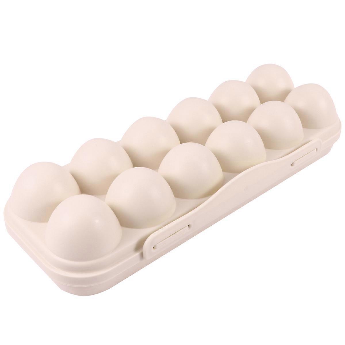 Khaki Egg Lock Container for Kitchen Egg Storage Box 2Pcs Set