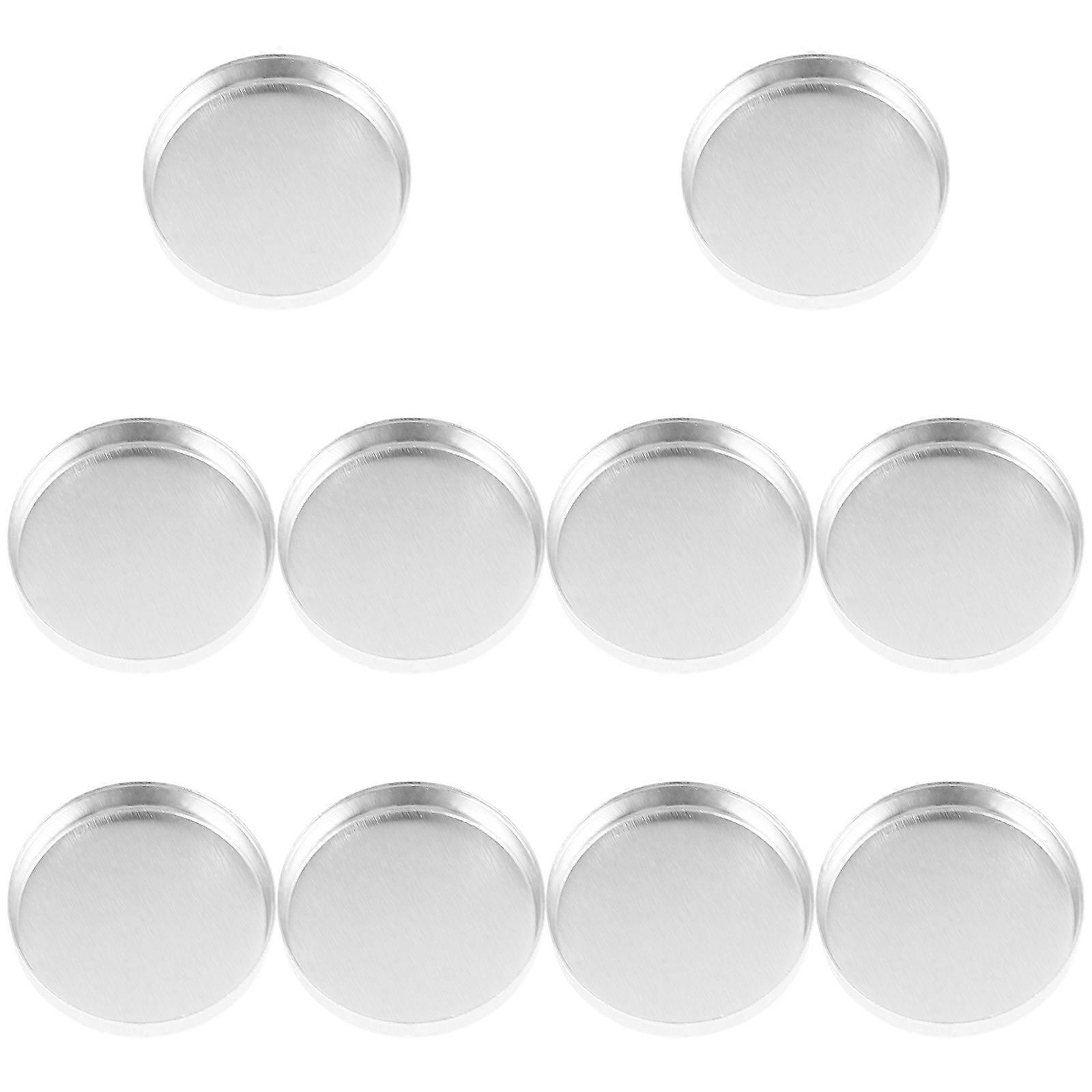 Silver Small Eyeshadow Pan Aluminum Tray for Storage Use 30Pcs Makeup