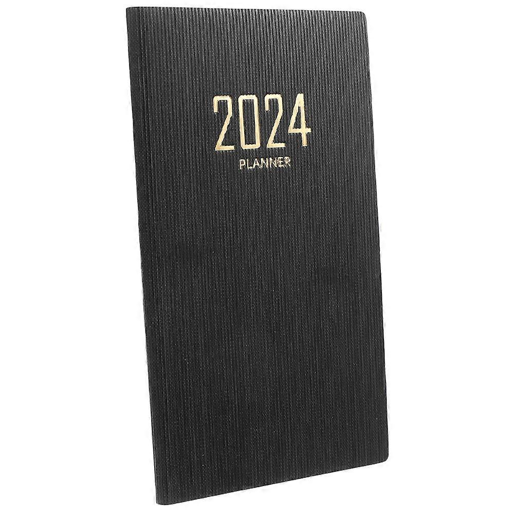 Portable Planner Notebook Designed For Students Teachers And Office Workers In Black Color With 10.6X7.8CM Size Excellent For Task Allocation 1Pack