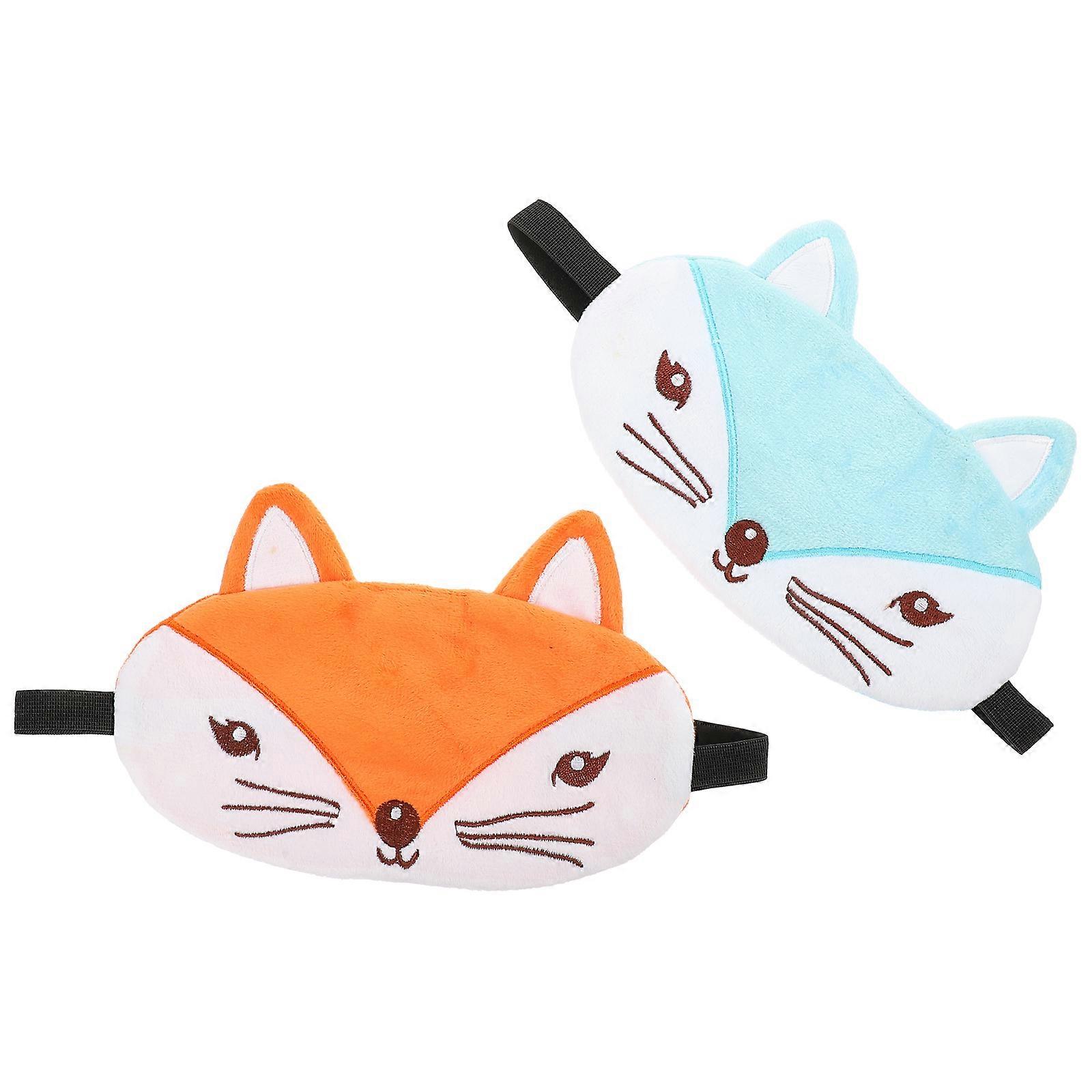 Adorable Eye Mask with Cartoon Animals Design for Comfortable Sleep 6Pcs