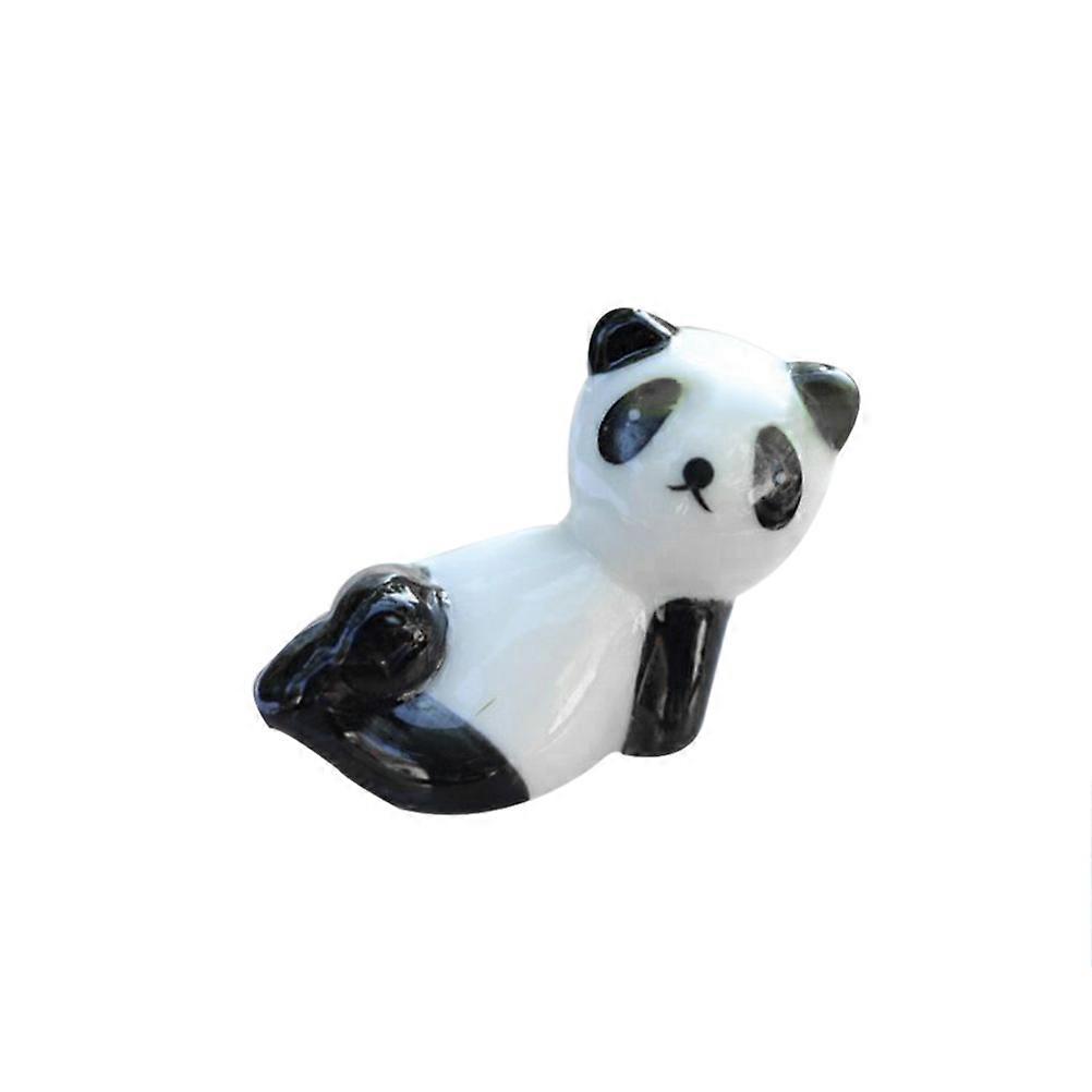 Chopsticks Holder Ceramic Panda Design for 12Pcs Household Use