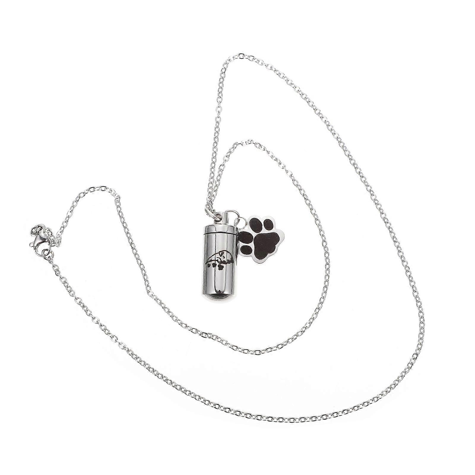 Dog Ashes Necklace Pet Urn Neck Decor Durable Set 2Pcs