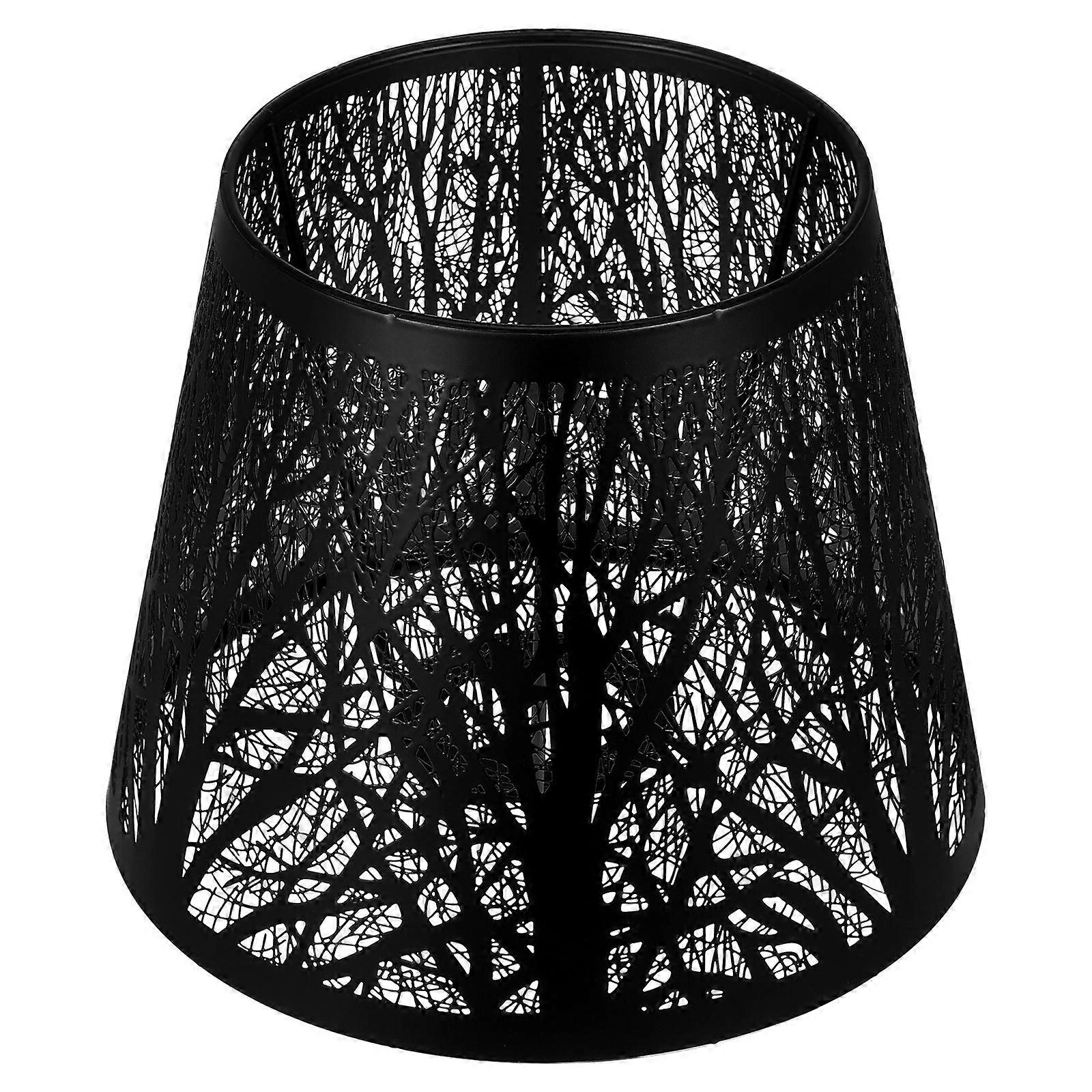 Durable Tree Shadow Lampshade for Lamp Cover 2Pcs Black Iron