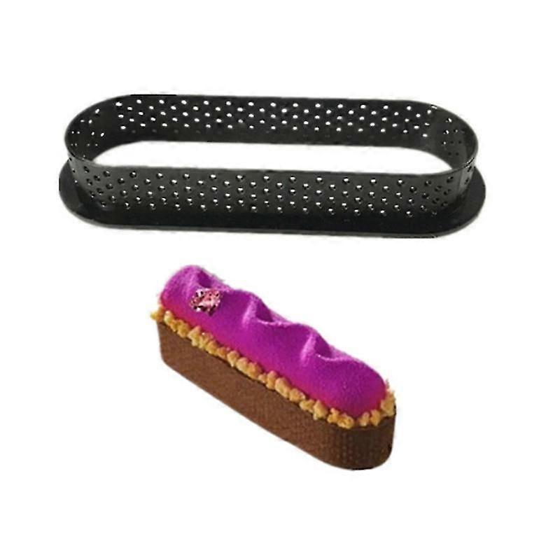 4pcs Cake Pan Tart Ring Perforated Round Mousse Circle