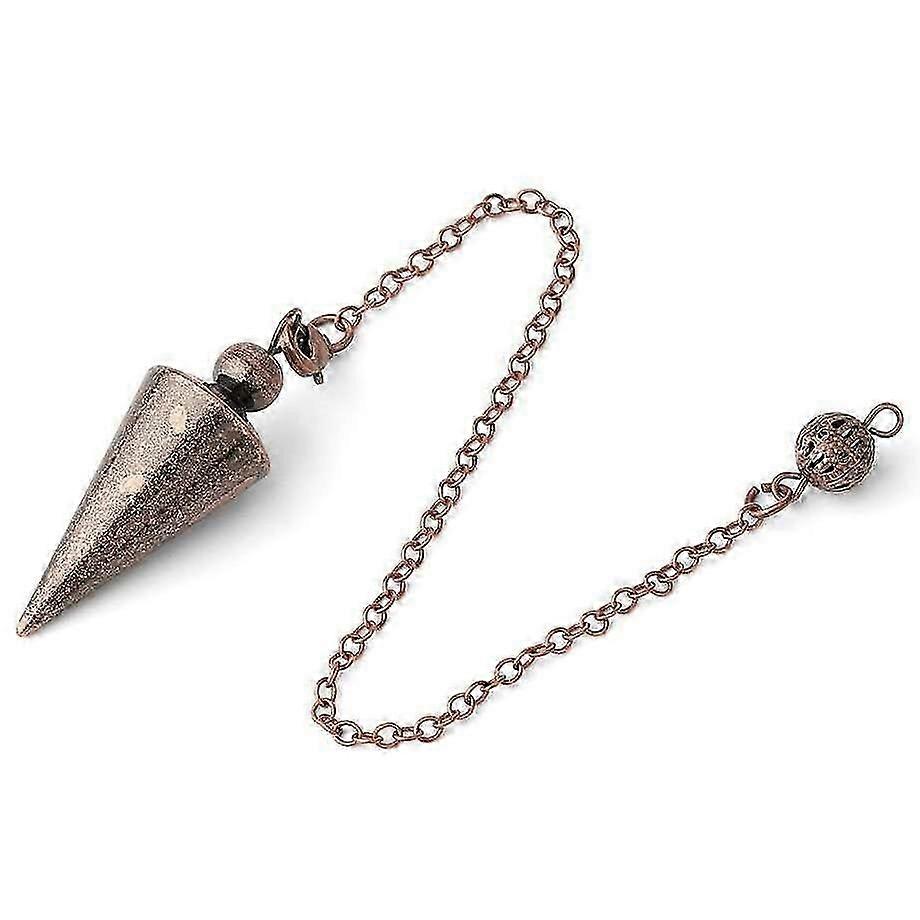 Pendulum Hexagonal Therapy Exploratory Pendulum Detachable Metal Bronze Plated Necklace Cone Pendant