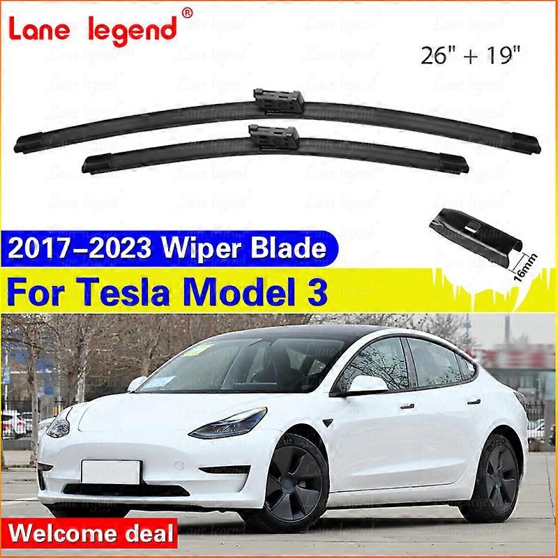 Applies to Car Wiper Blades for Tesla Model 3 2017-2023 Front Windscreen Windshield Rubber Car Accessories 2018 2019 2020 2021 2022 2023