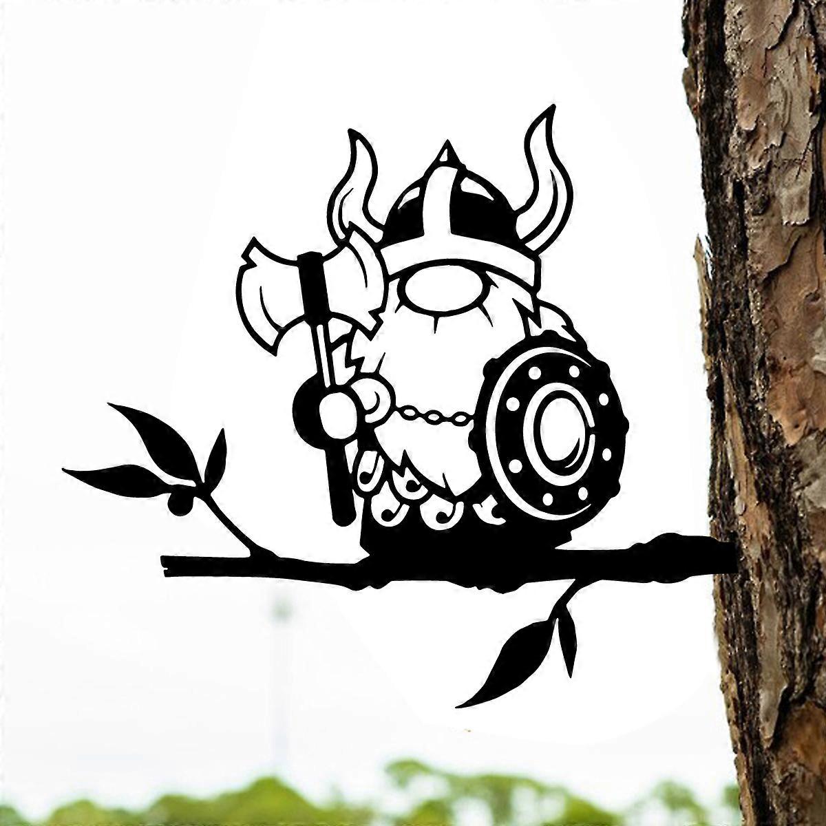 1PC Gnome Soldier Garden Stake Outdoor Decoration for Tree