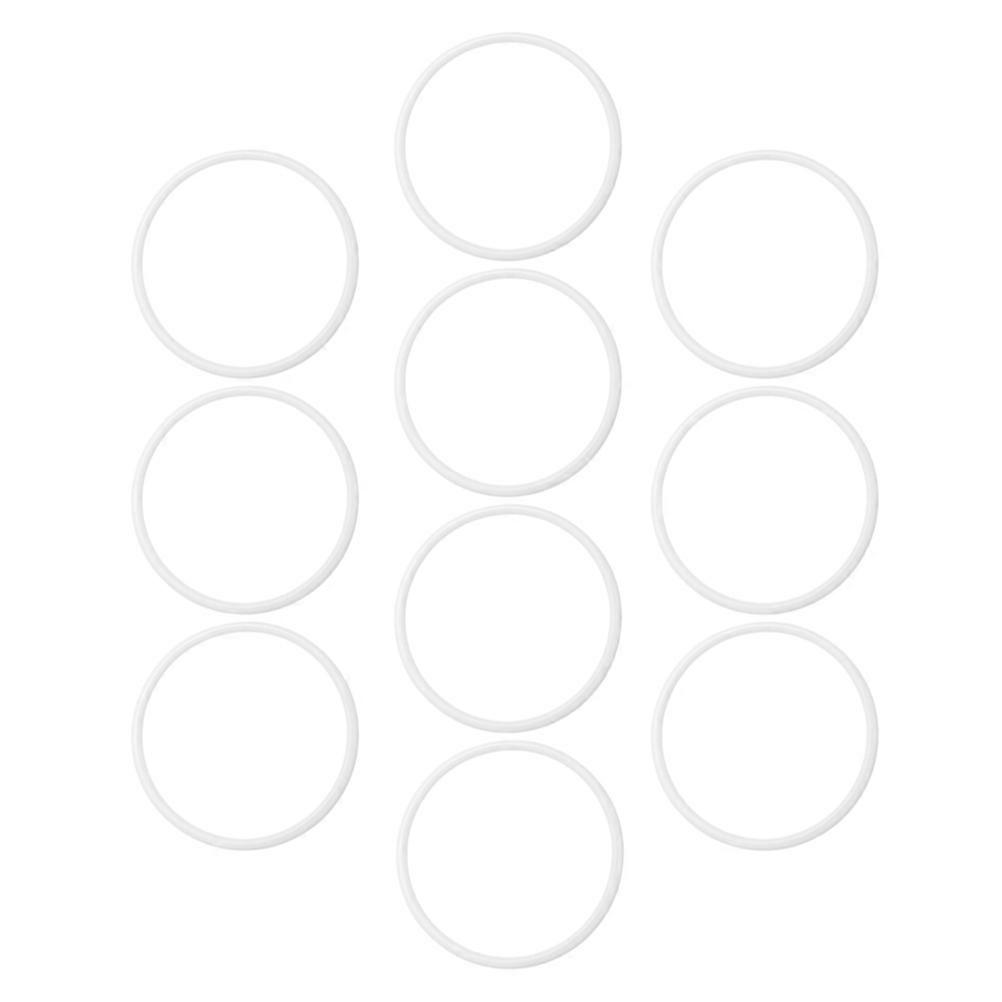 White Plastic Wreath Frame for Craft Making 50Pcs DIY Rings