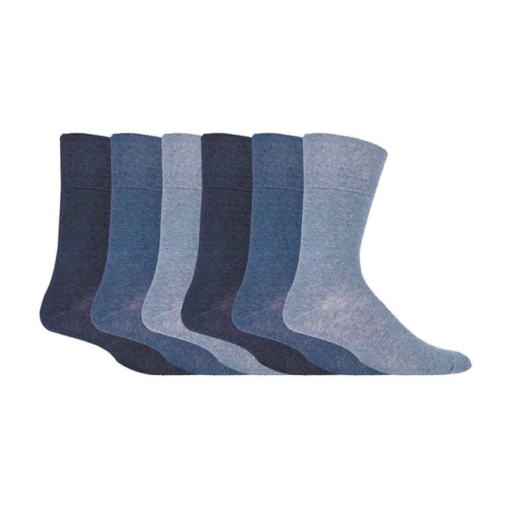 IOMI - Mens 6 Pack Non Elastic Diabetic Socks