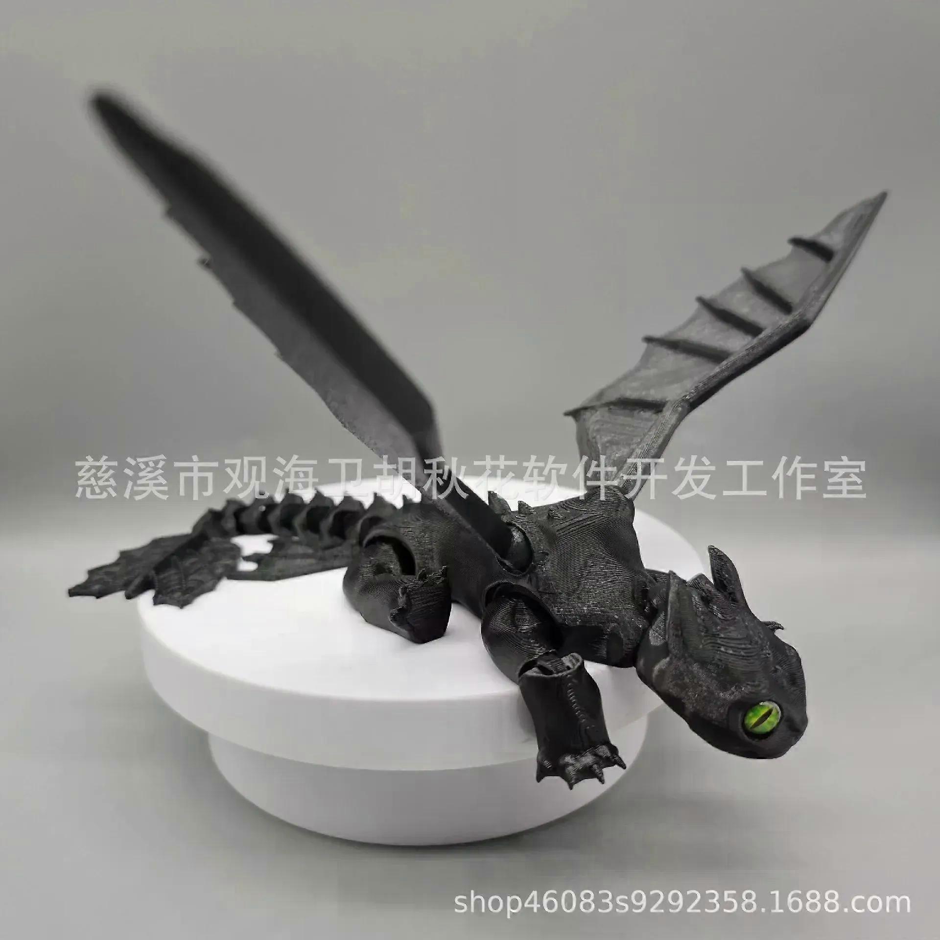 How Train Your Dragon Master Toothless Cartoon Action Joint 3D Activity Figurine Creative Desktop Model Decorative