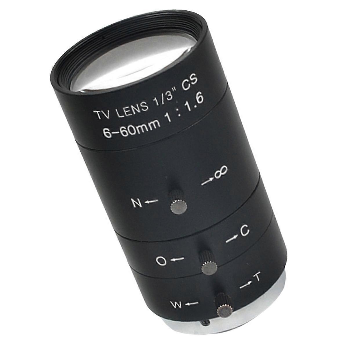 Industrial Camera Manual Focus Lens 6-60mm 1/3 Inch Interface Monitoring 10x Zoom HD Smart Vision CCTV Lens