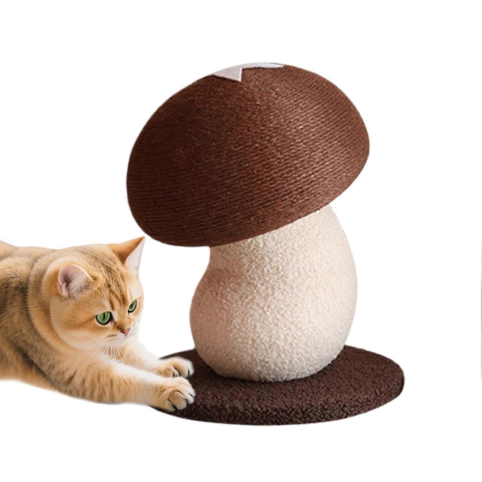 Scratching Post Mushroom Design  Indoor Cat Enrichment Toy  Sisal Post For Behavioral Training