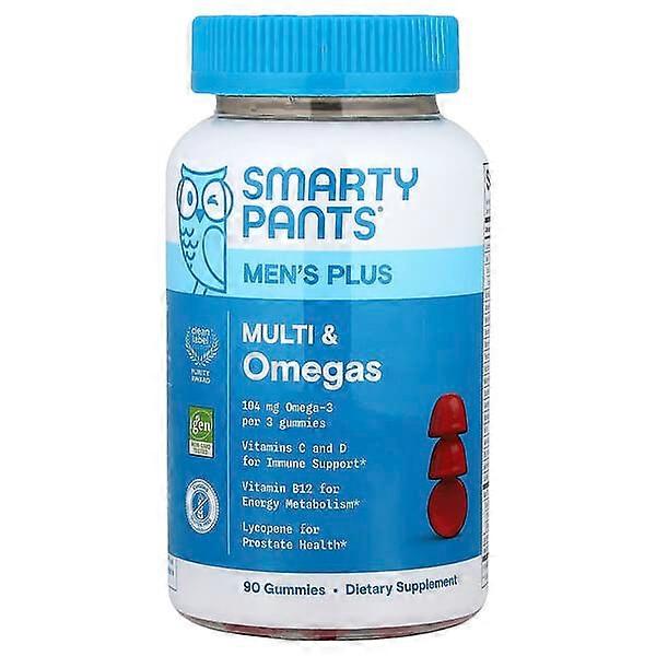 SmartyPants, Men's Plus Multi & Omegas, Raspberry Lemonade, 90 Gummies