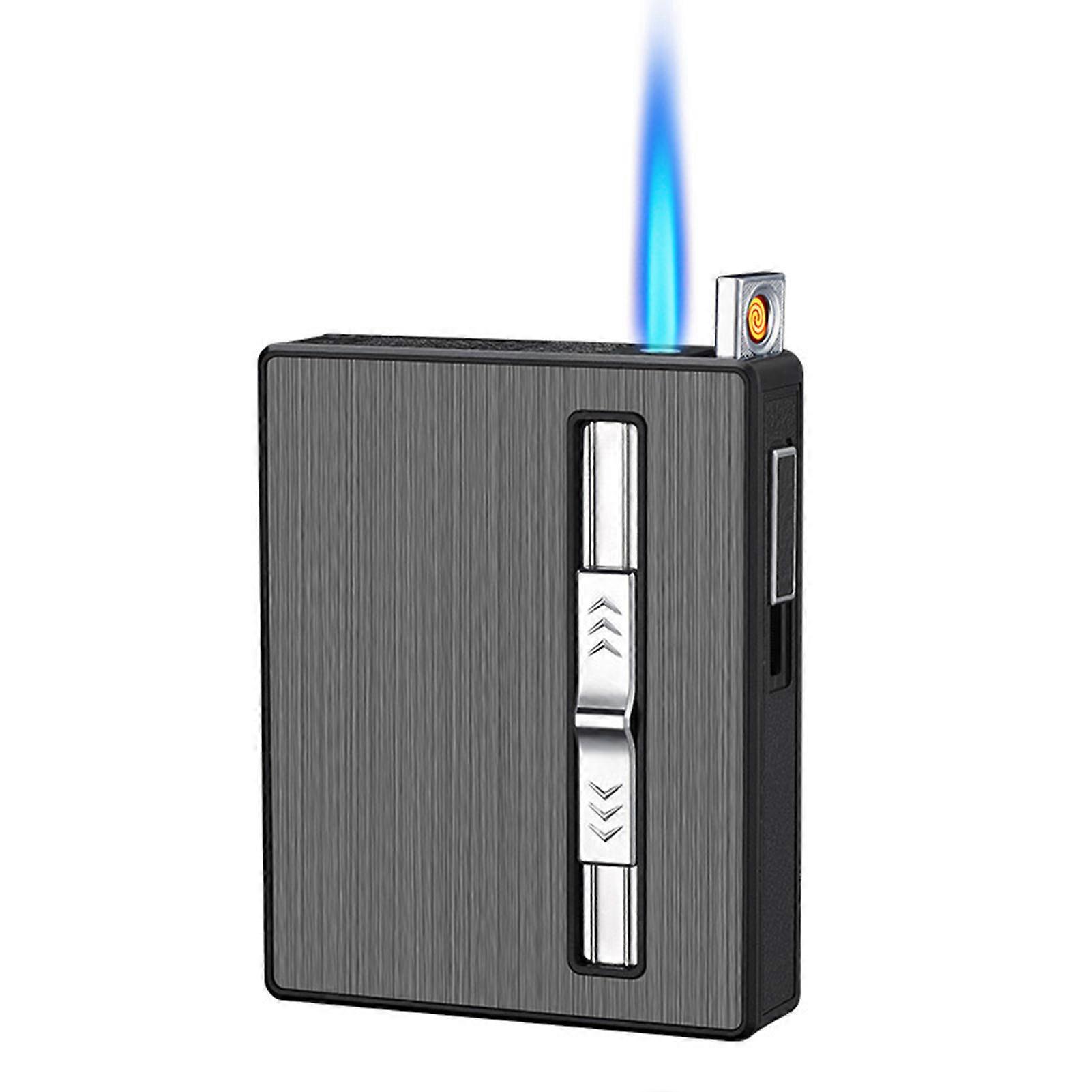 Men Cigarettes Box with Lighter USB Rechargeable Dad Present