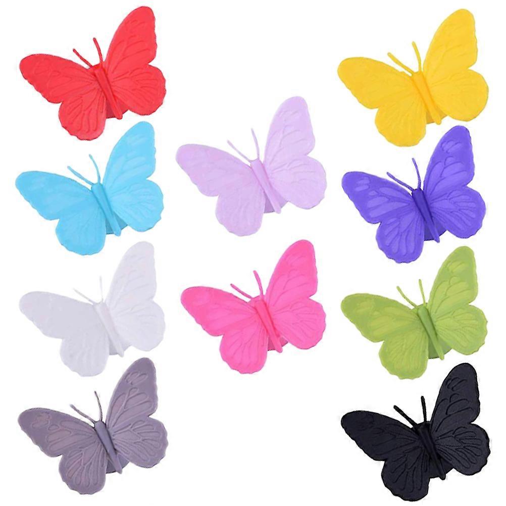 Wine Cup Marker Silicone Butterfly Decorative Goblet Marker for 10Pcs Party Use
