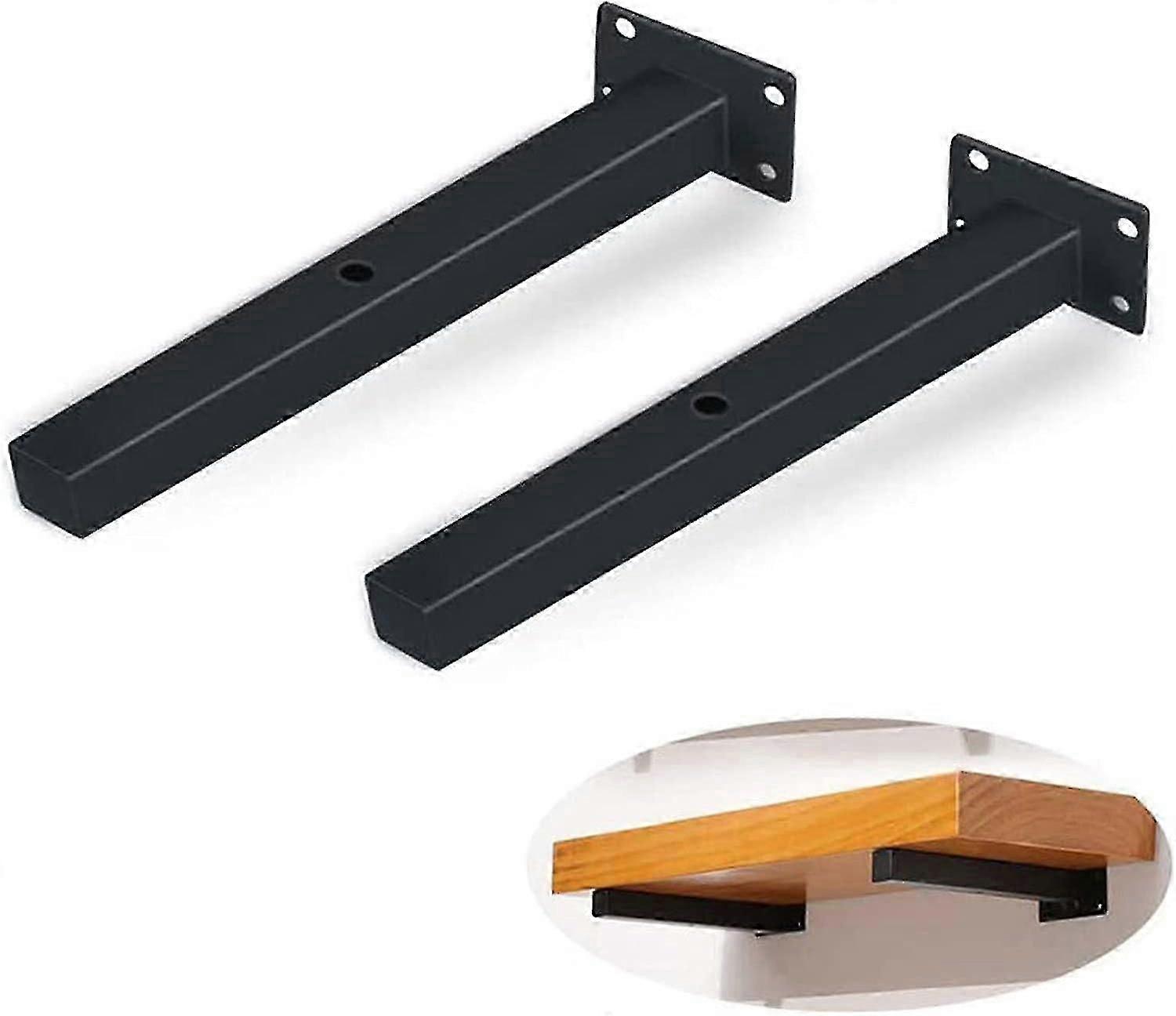 2024 Heavy Industrial Retro Metal Bracket Retro Shelf Bracket Stable Decorative Floating Wall Mounted Square Shelf Bracket Wall Storage
